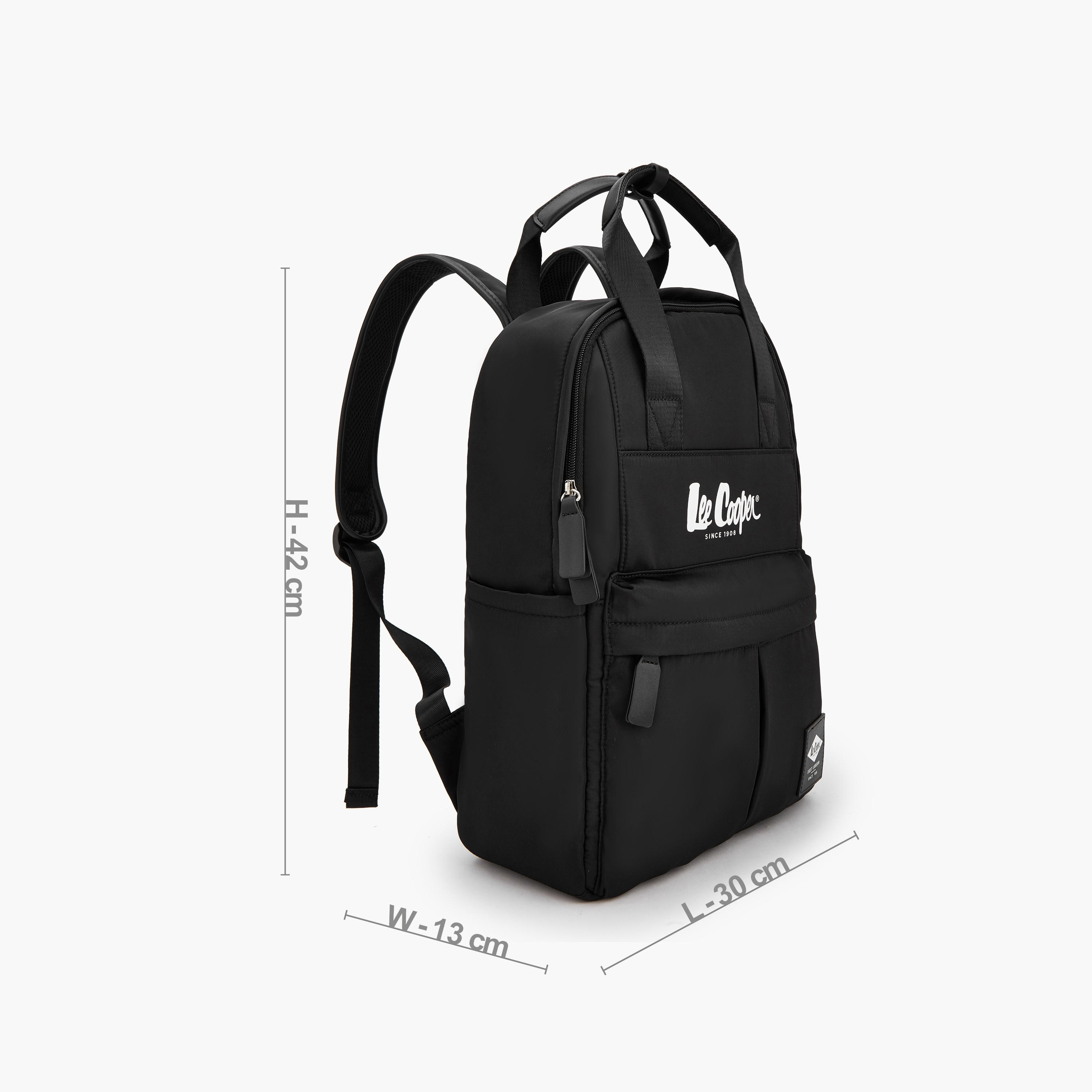 Lee Cooper Logo Print Backpack with Adjustable Shoulder Straps-women-bagsandwallets-backpacks-image-5