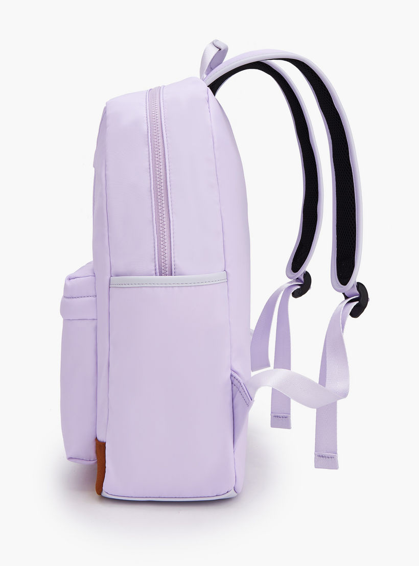 Lee Cooper Solid Backpack with Adjustable Shoulder Straps-women-bagsandwallets-backpacks-image-6