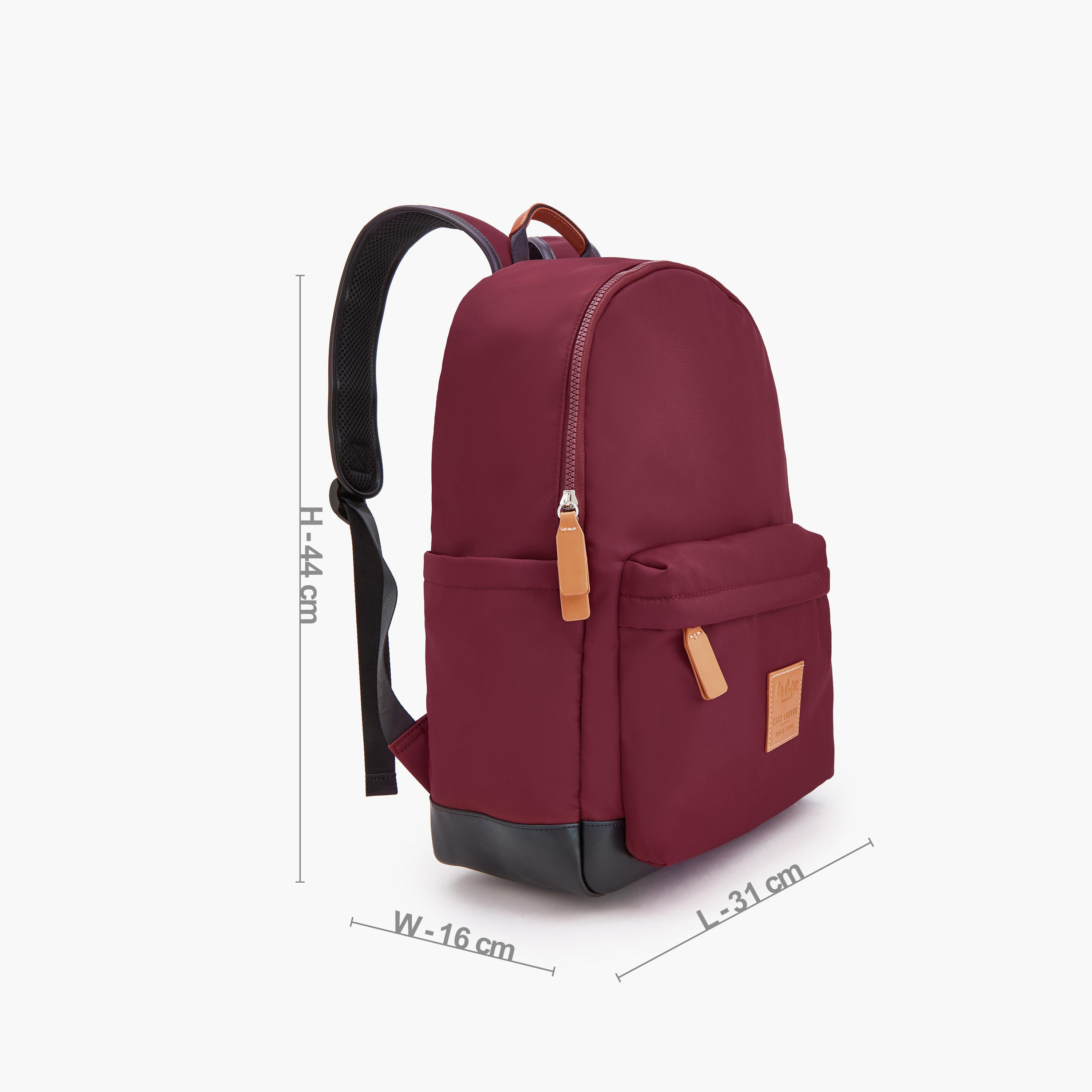 Lee Cooper Logo Applique Backpack with Zip Closure-school-bagsandbackpacks-backpacks-image-5
