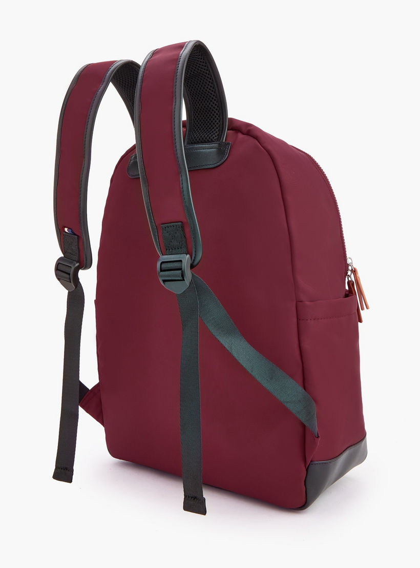 Lee Cooper Logo Applique Backpack with Zip Closure-school-bagsandbackpacks-backpacks-image-7