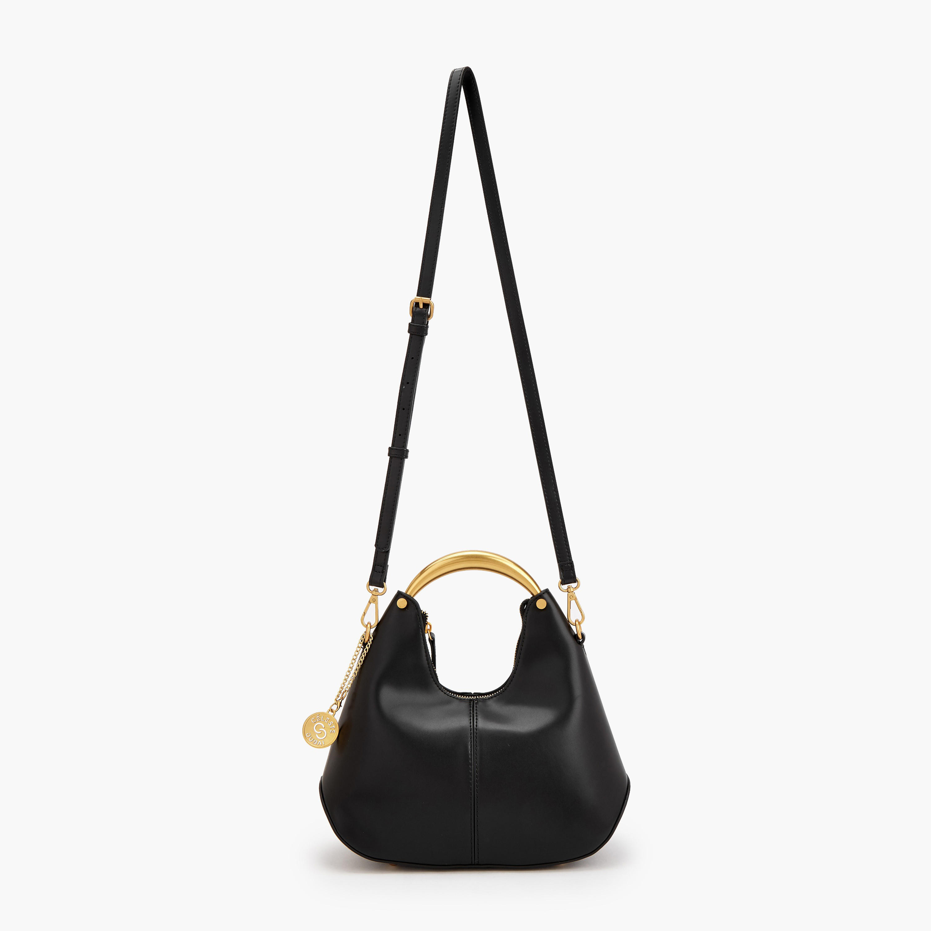 شنطة هوبو سادة بحزام كتف قابل للتعديل من سيليست-women-bagsandwallets-handbags-image-2