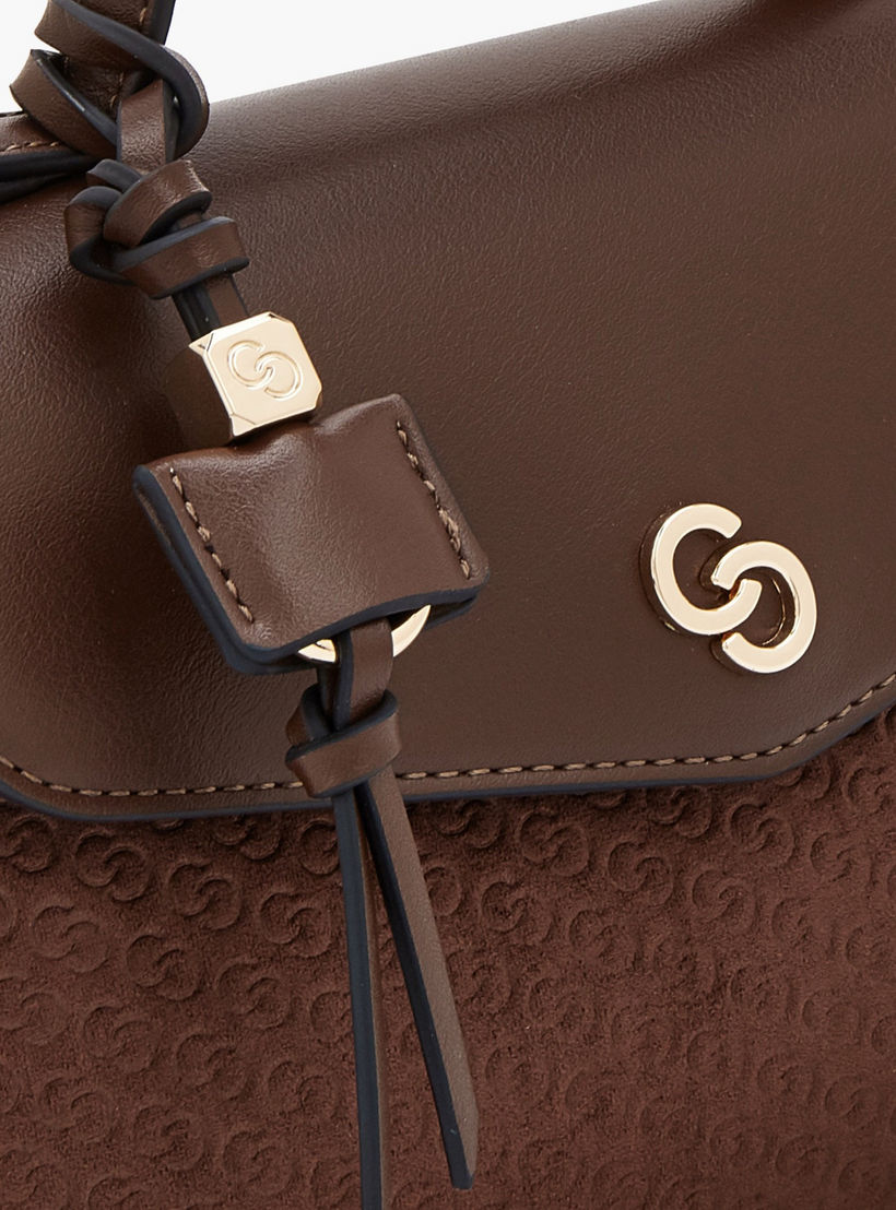 Celeste Monogram Embossed Satchel Bag with Detachable Strap-women-bagsandwallets-handbags-image-4