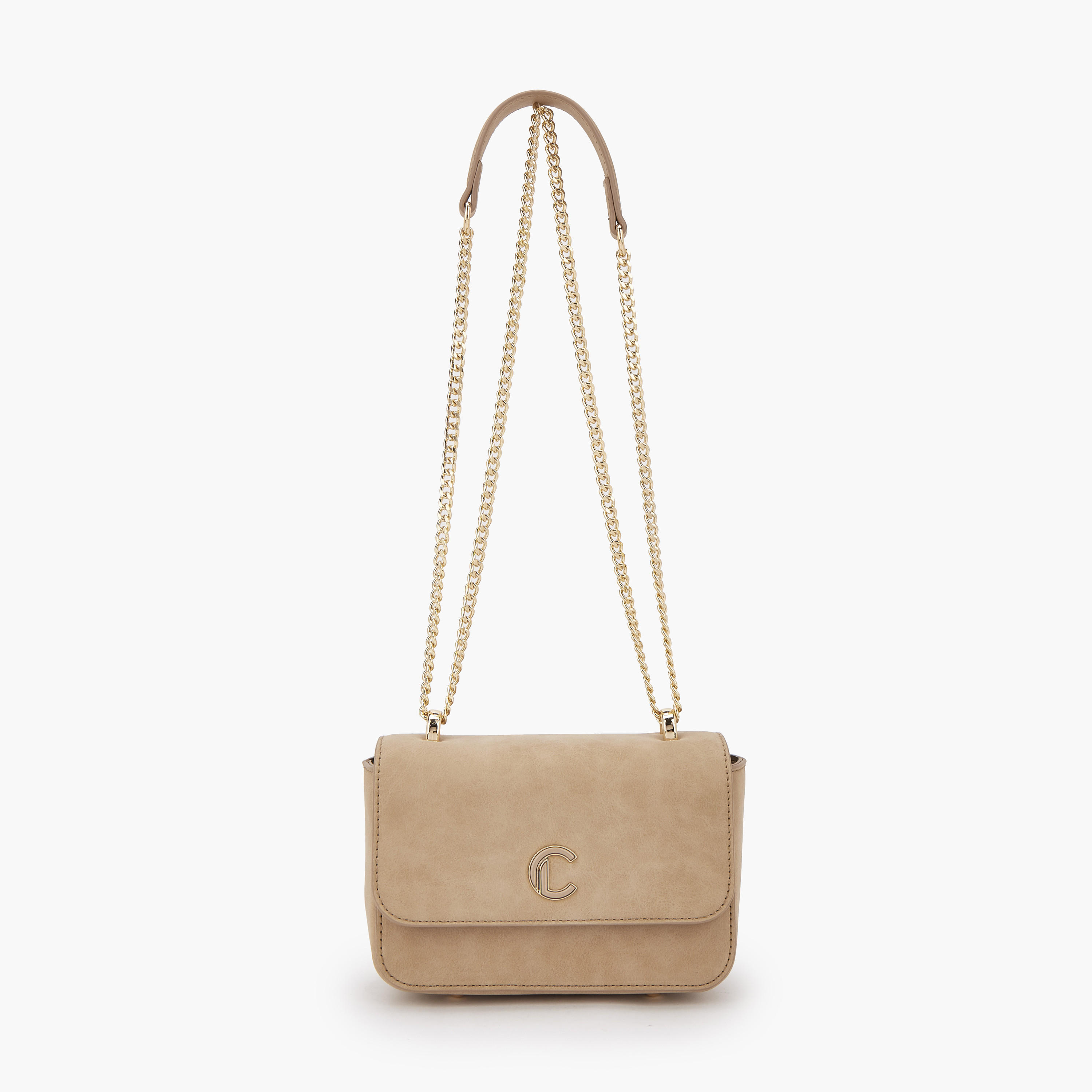 Le Confort Textured Crossbody Bag with Flap Closure-women-bagsandwallets-handbags-image-1