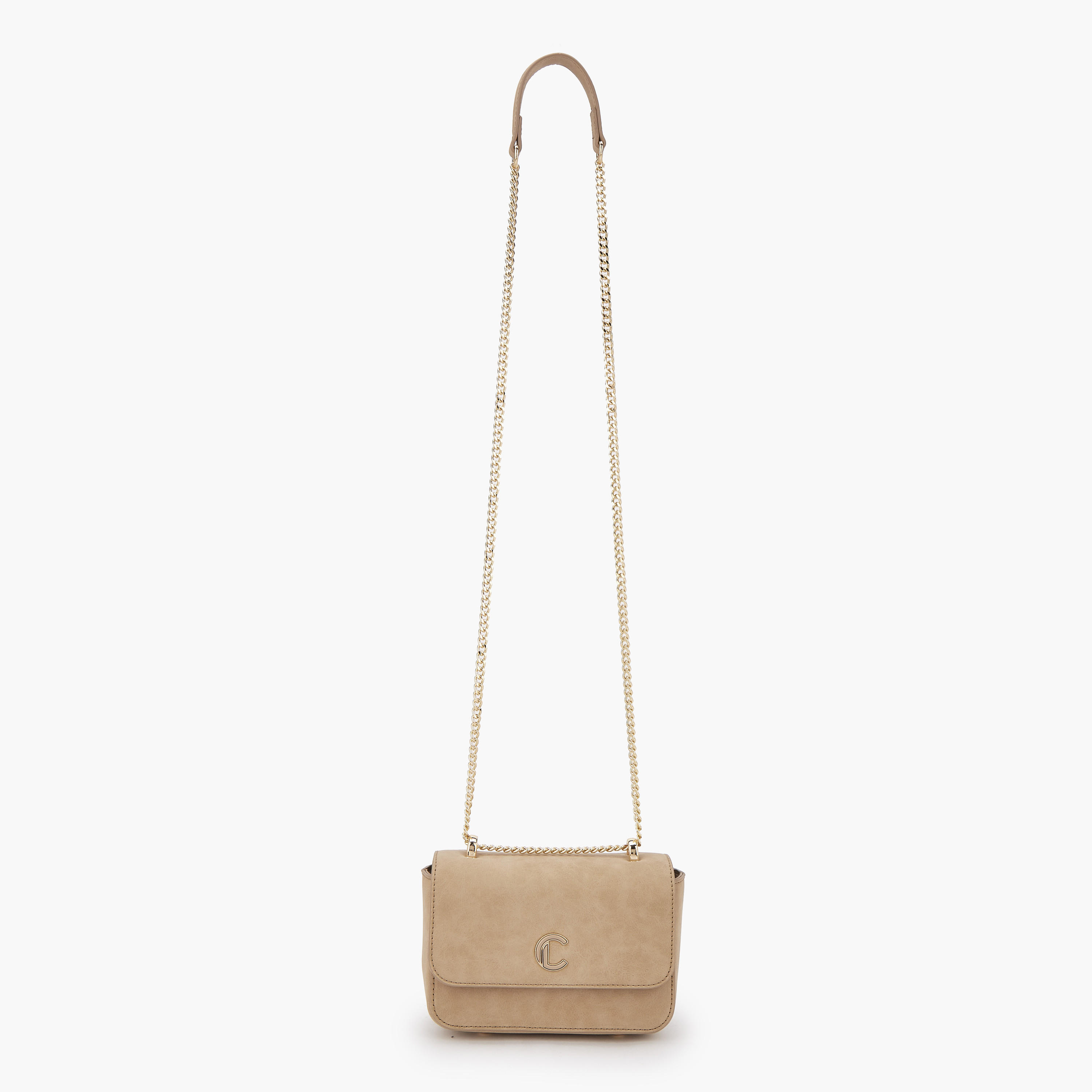 Le Confort Textured Crossbody Bag with Flap Closure-women-bagsandwallets-handbags-image-2