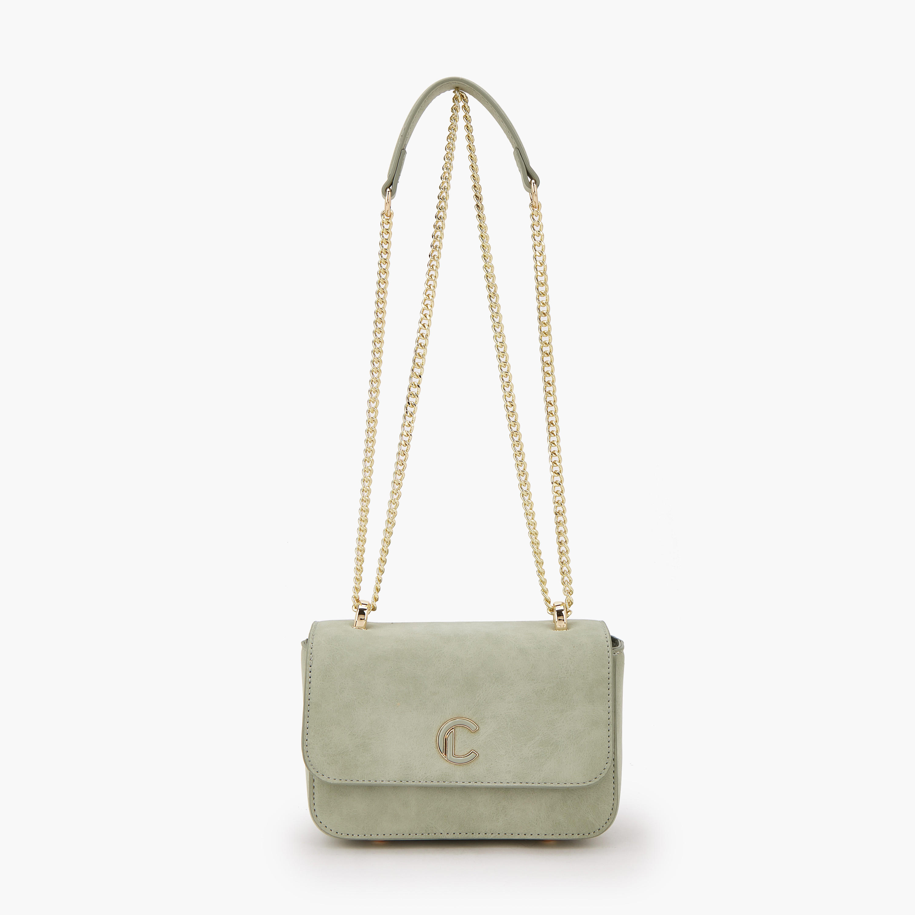 Le Confort Textured Crossbody Bag with Flap Closure-women-bagsandwallets-handbags-image-1