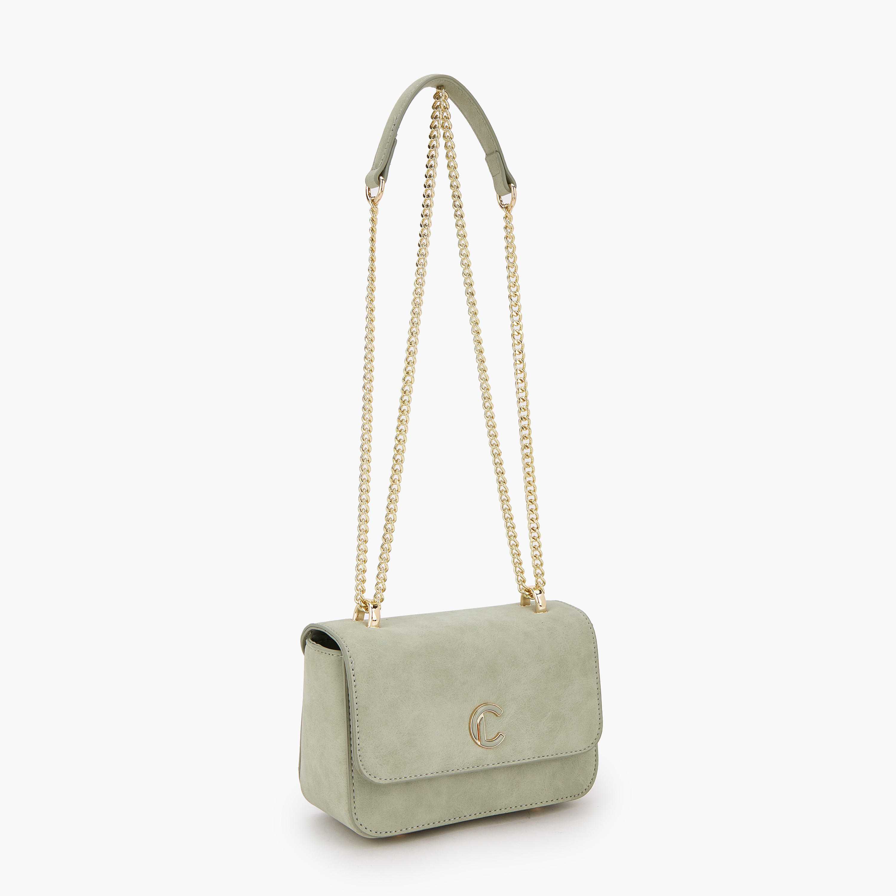 Le Confort Textured Crossbody Bag with Flap Closure-women-bagsandwallets-handbags-image-3