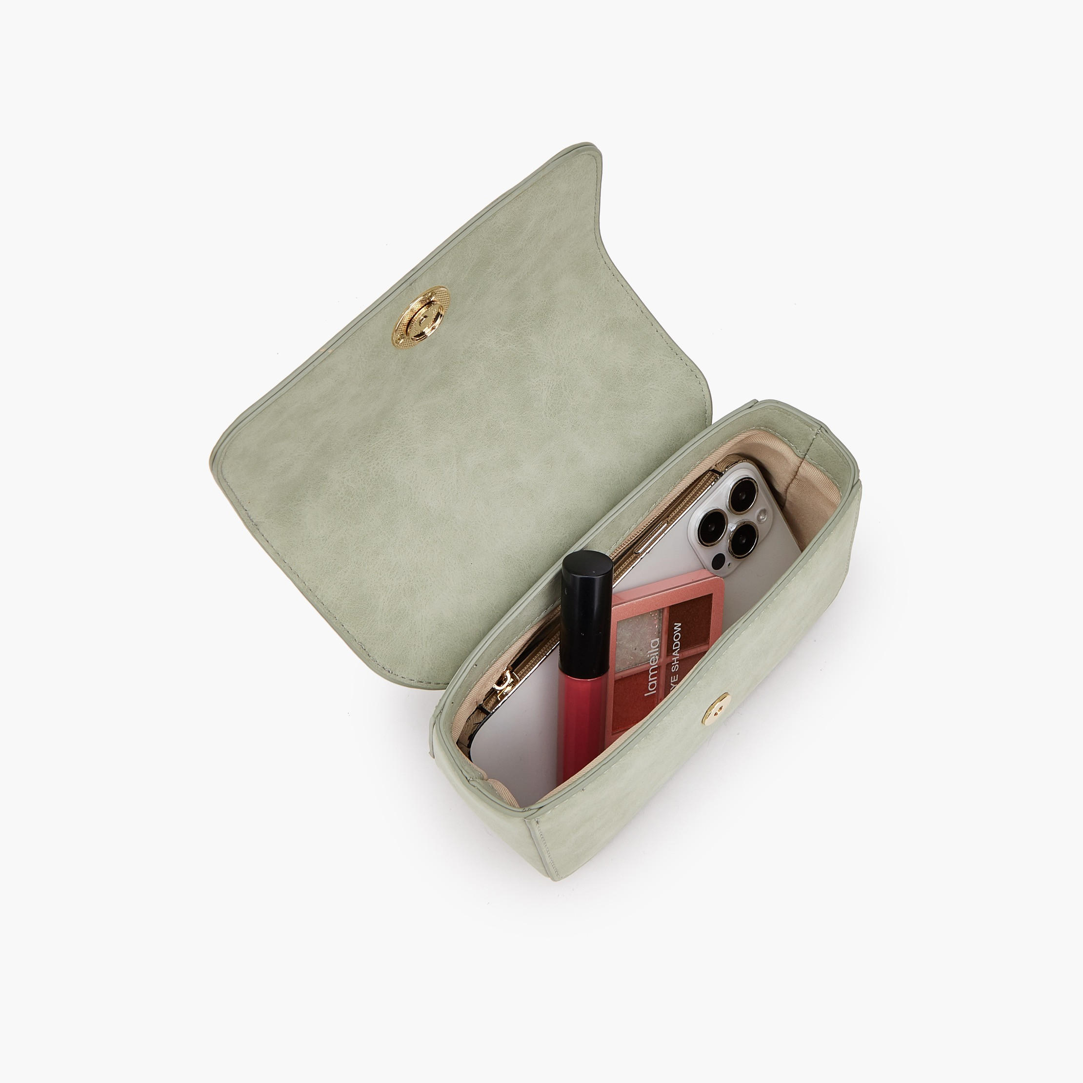 Le Confort Textured Crossbody Bag with Flap Closure-women-bagsandwallets-handbags-image-7