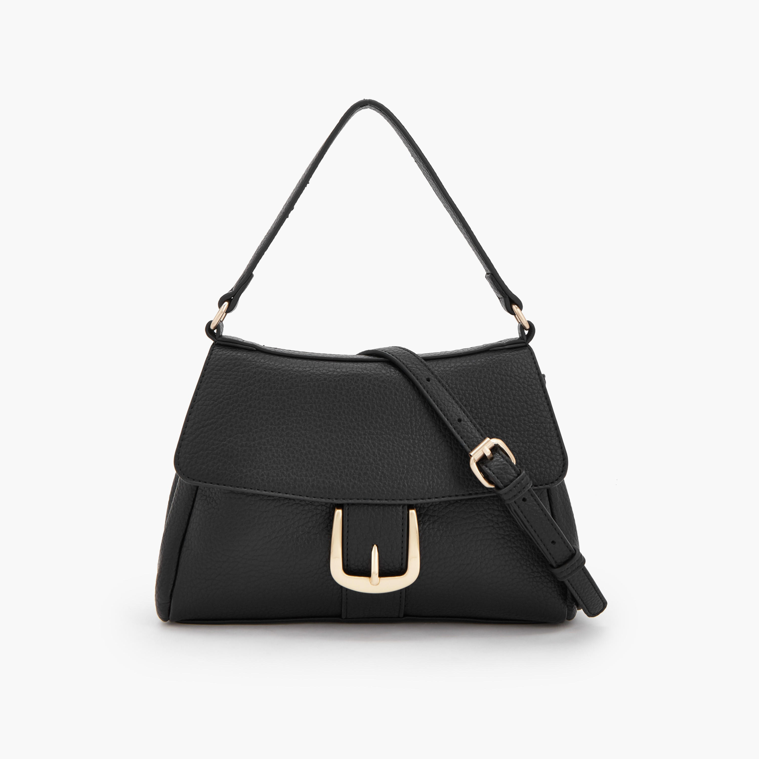 Celeste Textured Crossbody Bag with Button Closure-women-bagsandwallets-handbags-image-1