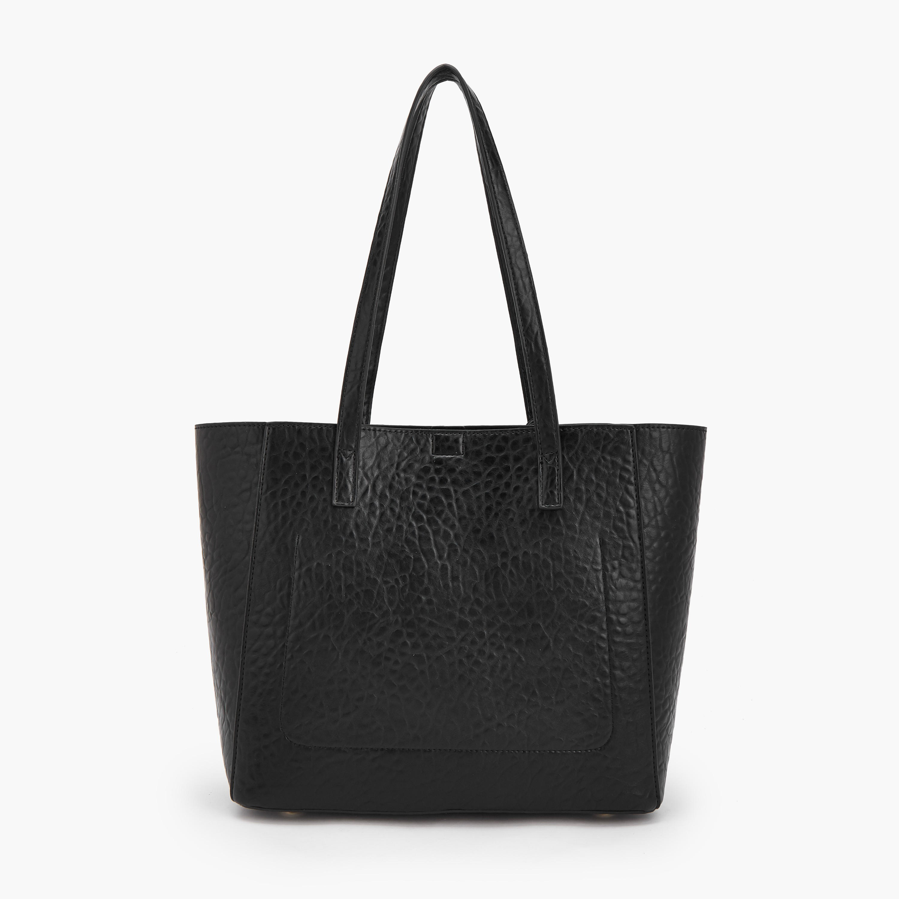 Celeste Textured Tote Bag with Pouch-women-bagsandwallets-handbags-image-6