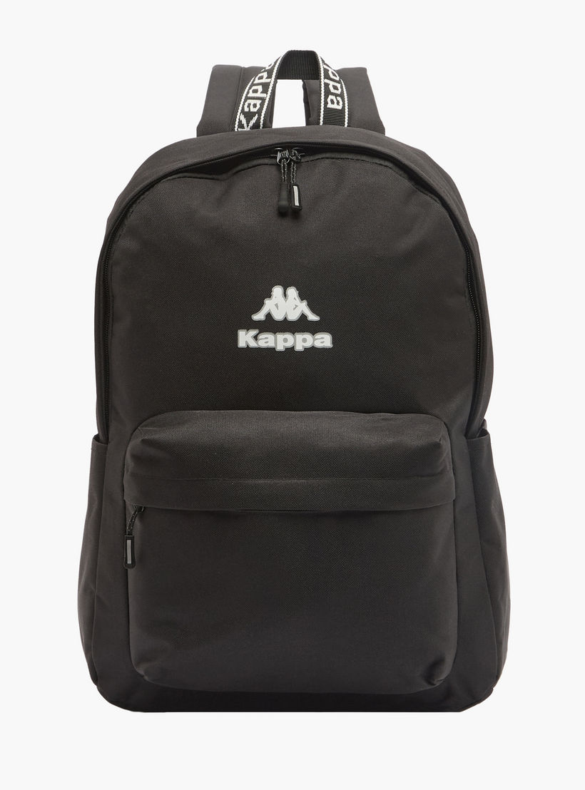 Kappa Logo Print Backpack for Kids 8-13 Years with Adjustable Straps-boys-accessories-bagsandbackpacks-image-1
