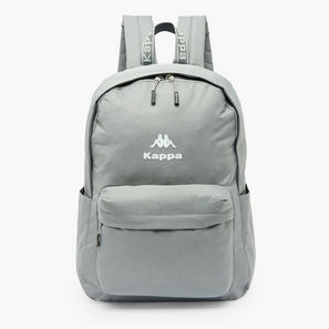 Kappa Logo Print Backpack for Kids 8-13 Years with Adjustable Straps-school-image-1
