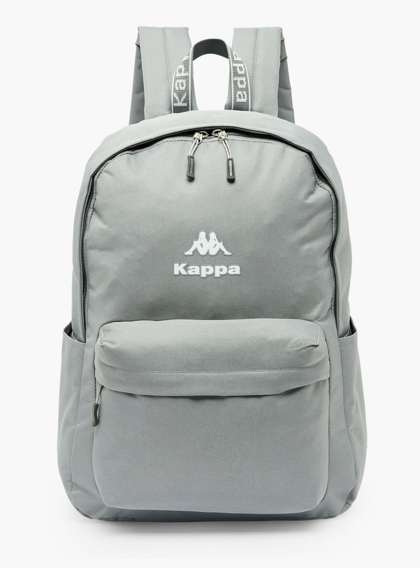 Kappa Logo Print Backpack for Kids 8-13 Years with Adjustable Straps-boys-accessories-bagsandbackpacks-image-1