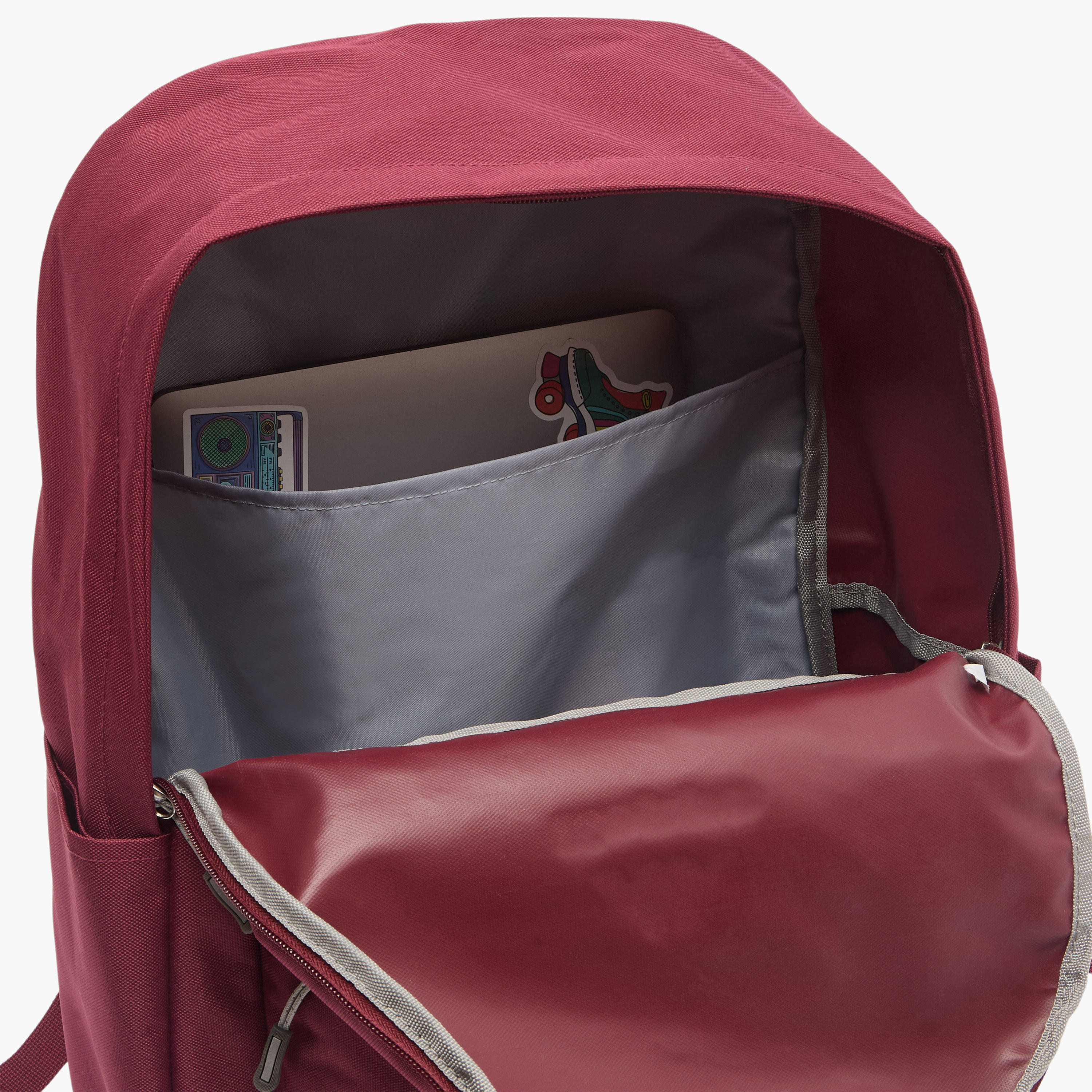 Kappa Logo Print Backpack for Kids 8-13 Years with Adjustable Straps-boys-accessories-bagsandbackpacks-image-4