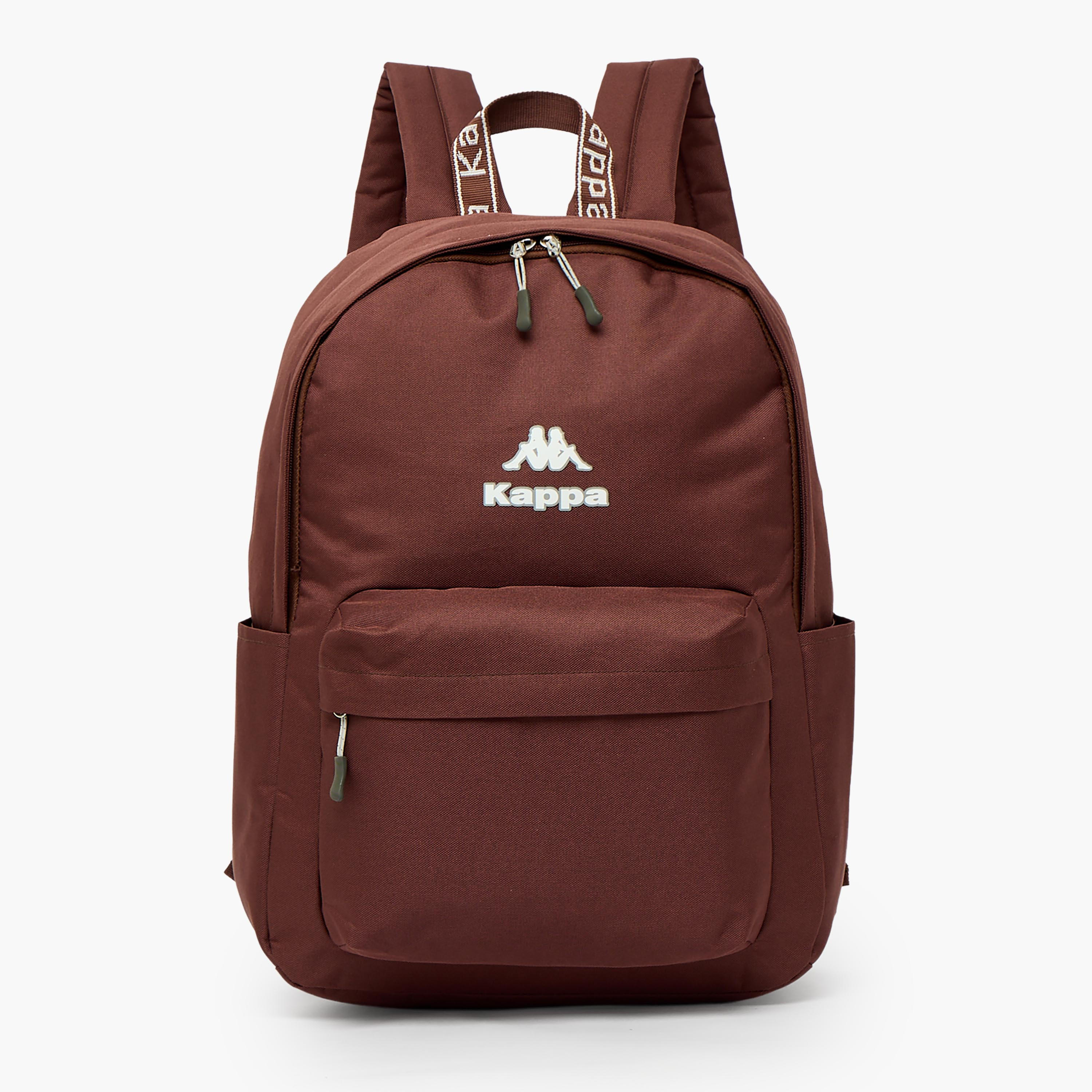 Kappa Logo Print Backpack for Kids 8-13 Years with Adjustable Straps-boys-accessories-bagsandbackpacks-image-1