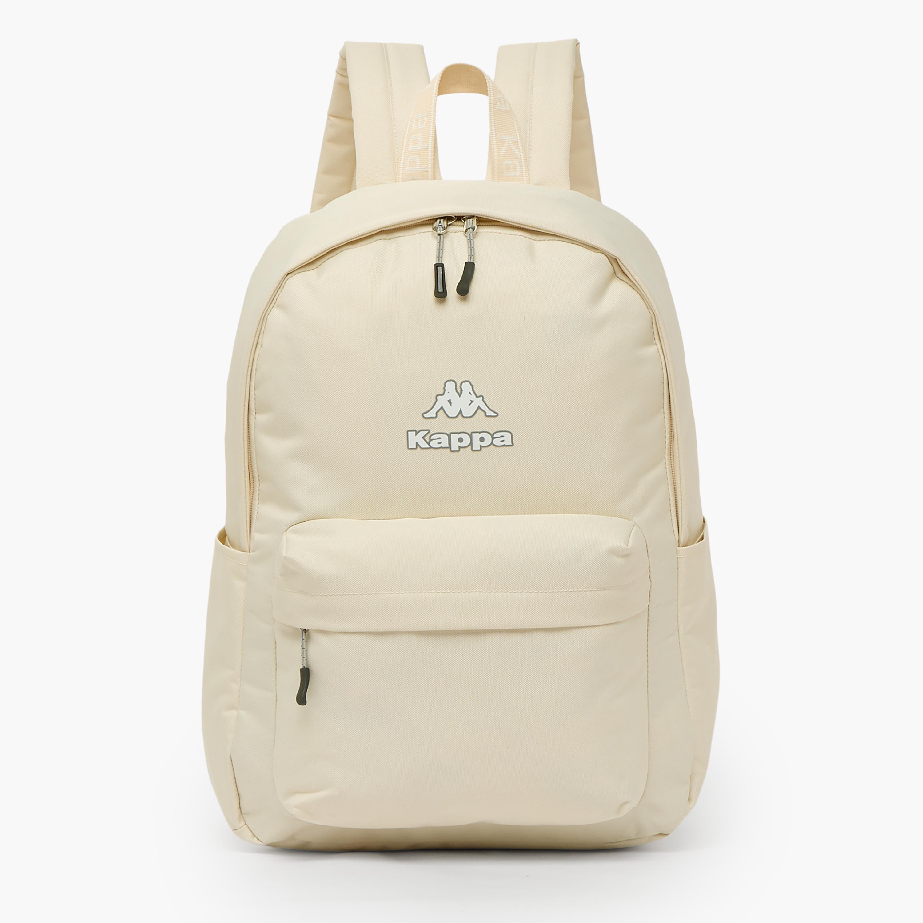 Kappa Logo Print Backpack for Kids 8-13 Years with Adjustable Straps-boys-accessories-bagsandbackpacks-image-1