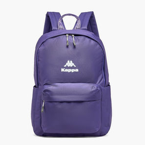 Kappa Logo Print Backpack for Kids 8-13 Years with Adjustable Straps-school-image-1