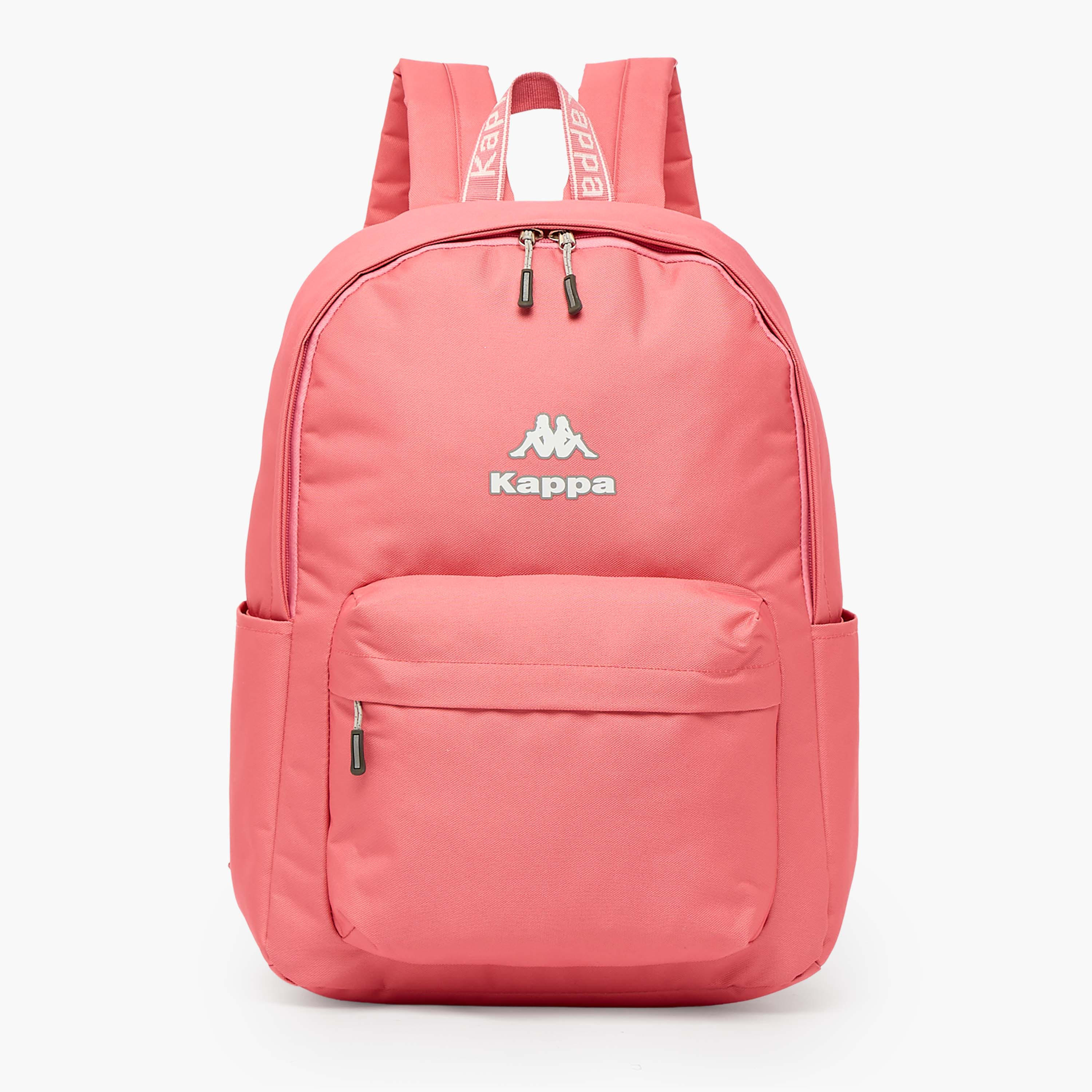 Kappa Logo Print Backpack for Kids 8-13 Years with Adjustable Straps-boys-accessories-bagsandbackpacks-image-1