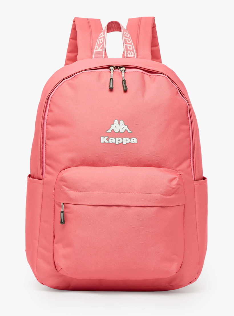 Kappa Logo Print Backpack for Kids 8-13 Years with Adjustable Straps-boys-accessories-bagsandbackpacks-image-1