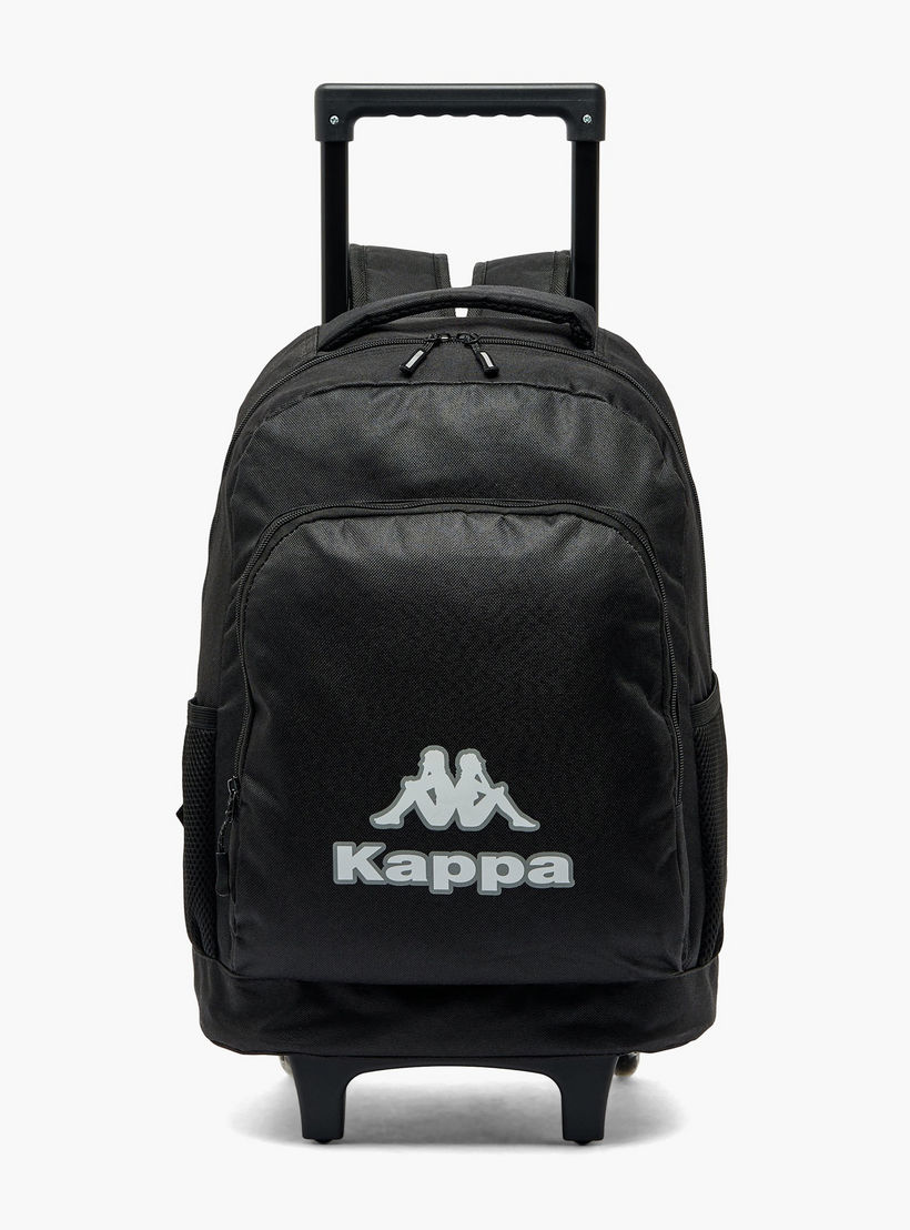 Kappa Logo Print 3-Piece School Trolley Bag Set for Kids 13 Years+ with Lunch Bag and Pencil Pouch-school-bagsandbackpacks-trolleybags-image-4