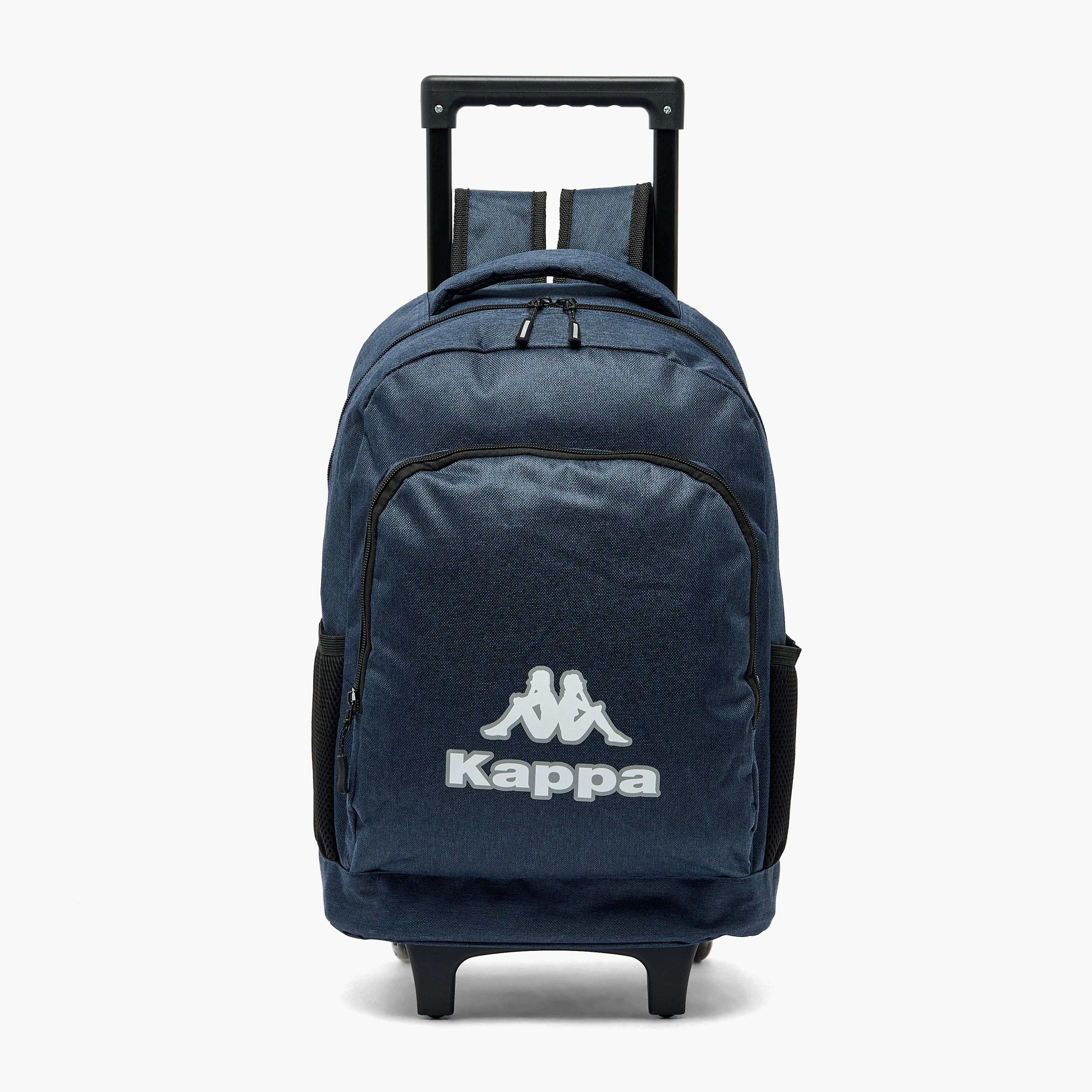 Kappa Logo Print 3-Piece School Trolley Bag Set for Kids 13 Years+ with Lunch Bag and Pencil Pouch-school-bagsandbackpacks-trolleybags-image-4