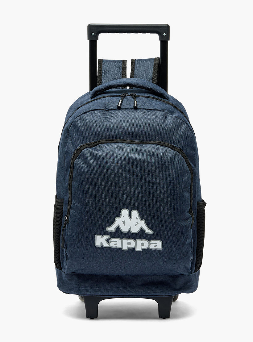 Kappa Logo Print 3-Piece School Trolley Bag Set for Kids 13 Years+ with Lunch Bag and Pencil Pouch-school-bagsandbackpacks-trolleybags-image-4