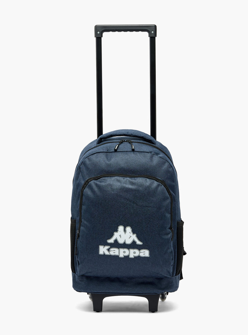 Kappa Logo Print 3-Piece School Trolley Bag Set for Kids 13 Years+ with Lunch Bag and Pencil Pouch-school-bagsandbackpacks-trolleybags-image-5