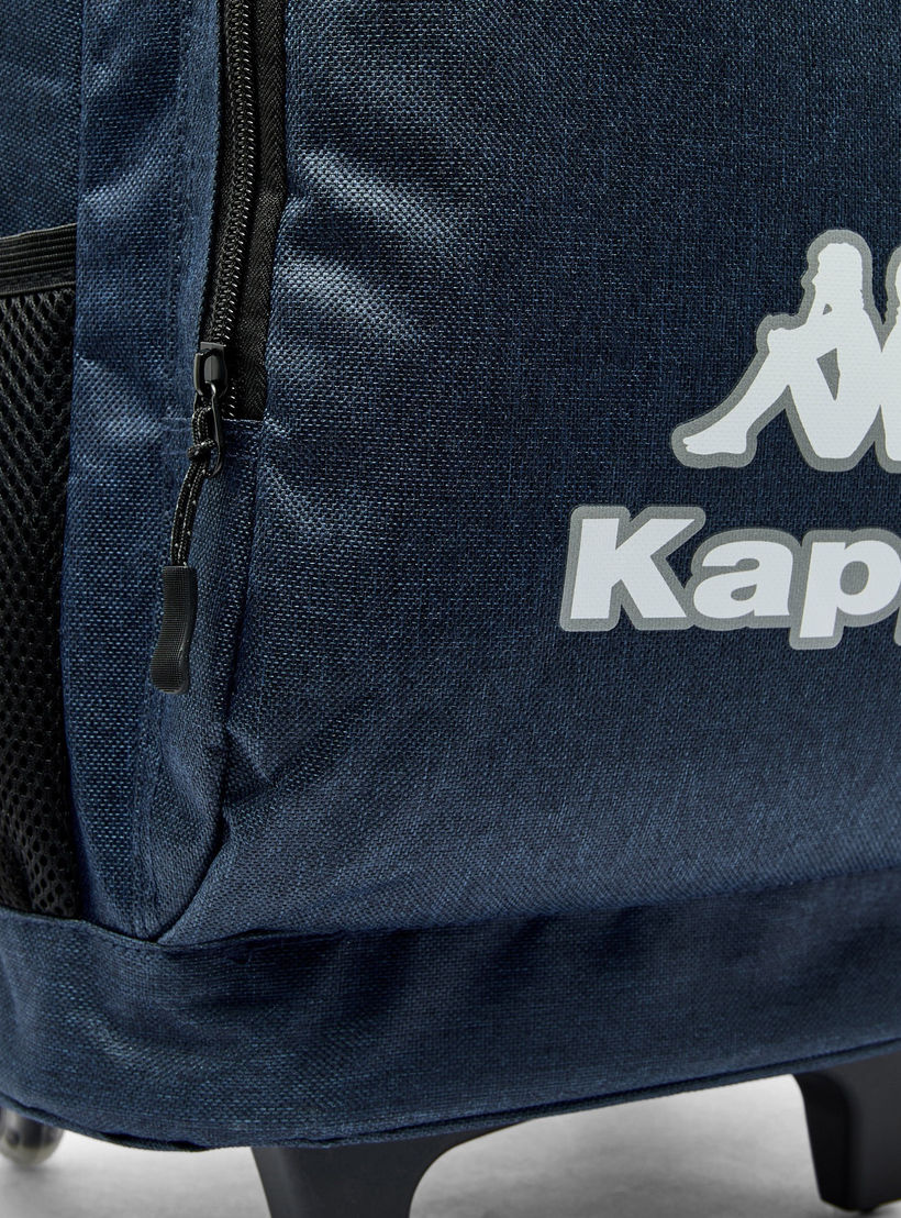 Kappa Logo Print 3-Piece School Trolley Bag Set for Kids 13 Years+ with Lunch Bag and Pencil Pouch-school-bagsandbackpacks-trolleybags-image-8