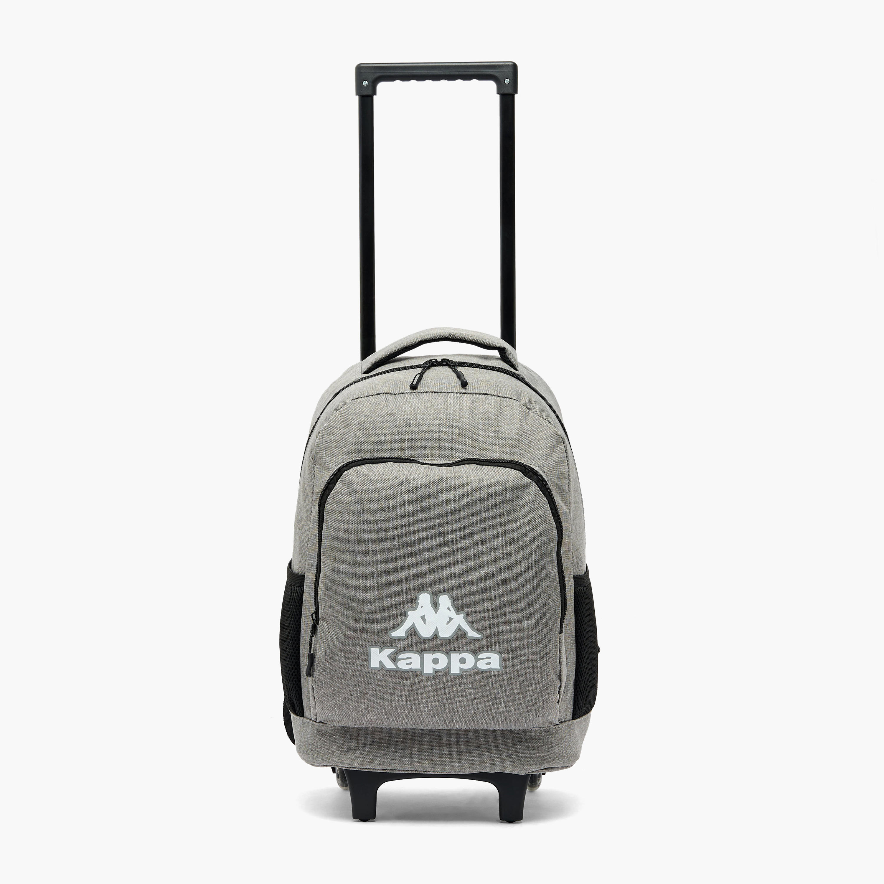 Kappa Logo Print 3-Piece School Trolley Bag Set for Kids 13 Years+ with Lunch Bag and Pencil Pouch-school-bagsandbackpacks-trolleybags-image-5
