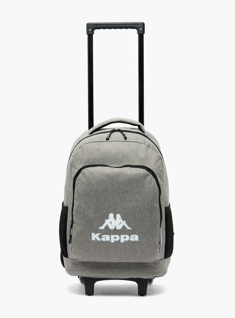 Kappa Logo Print 3-Piece School Trolley Bag Set for Kids 13 Years+ with Lunch Bag and Pencil Pouch-school-bagsandbackpacks-trolleybags-image-5