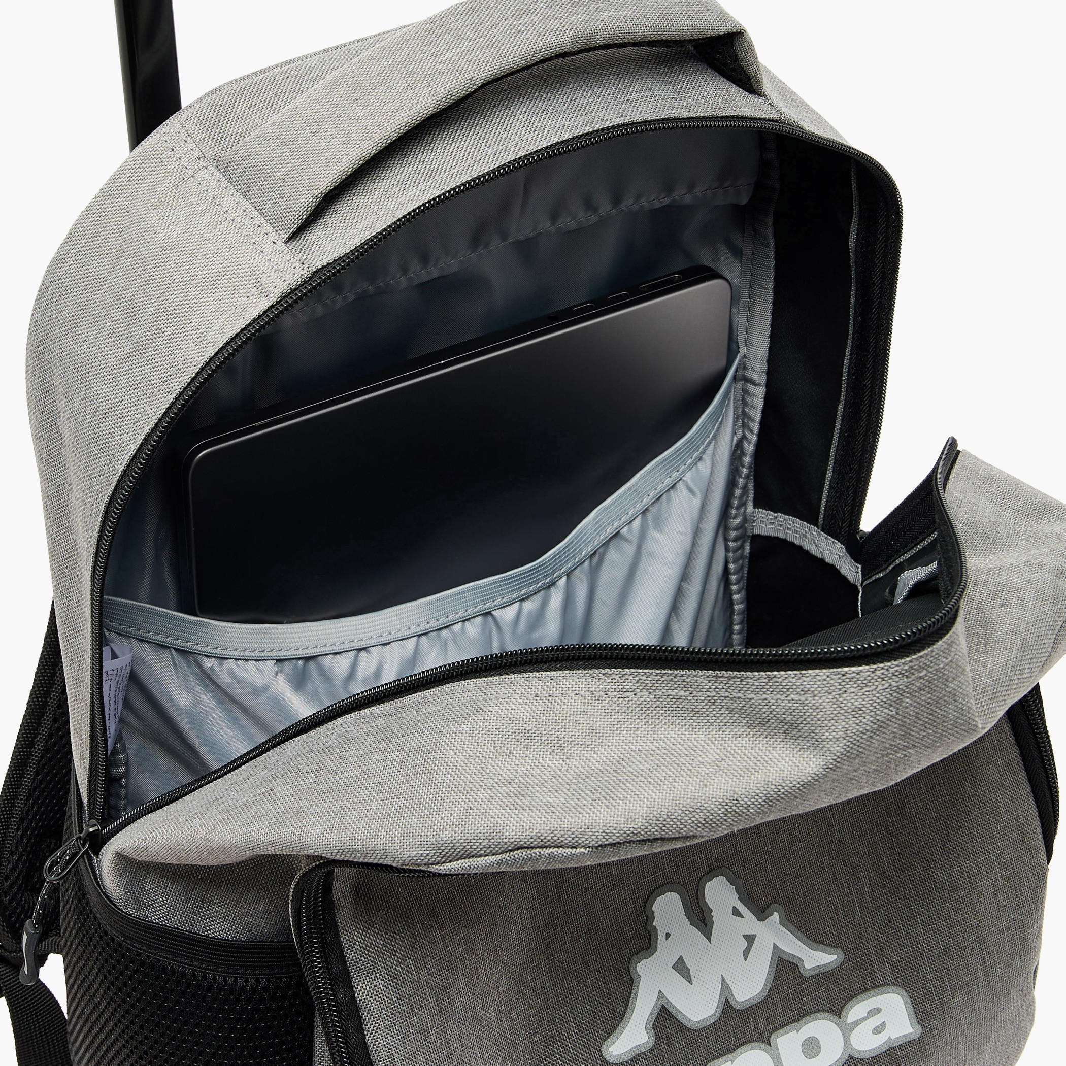 Kappa Logo Print 3-Piece School Trolley Bag Set for Kids 13 Years+ with Lunch Bag and Pencil Pouch-school-bagsandbackpacks-trolleybags-image-8
