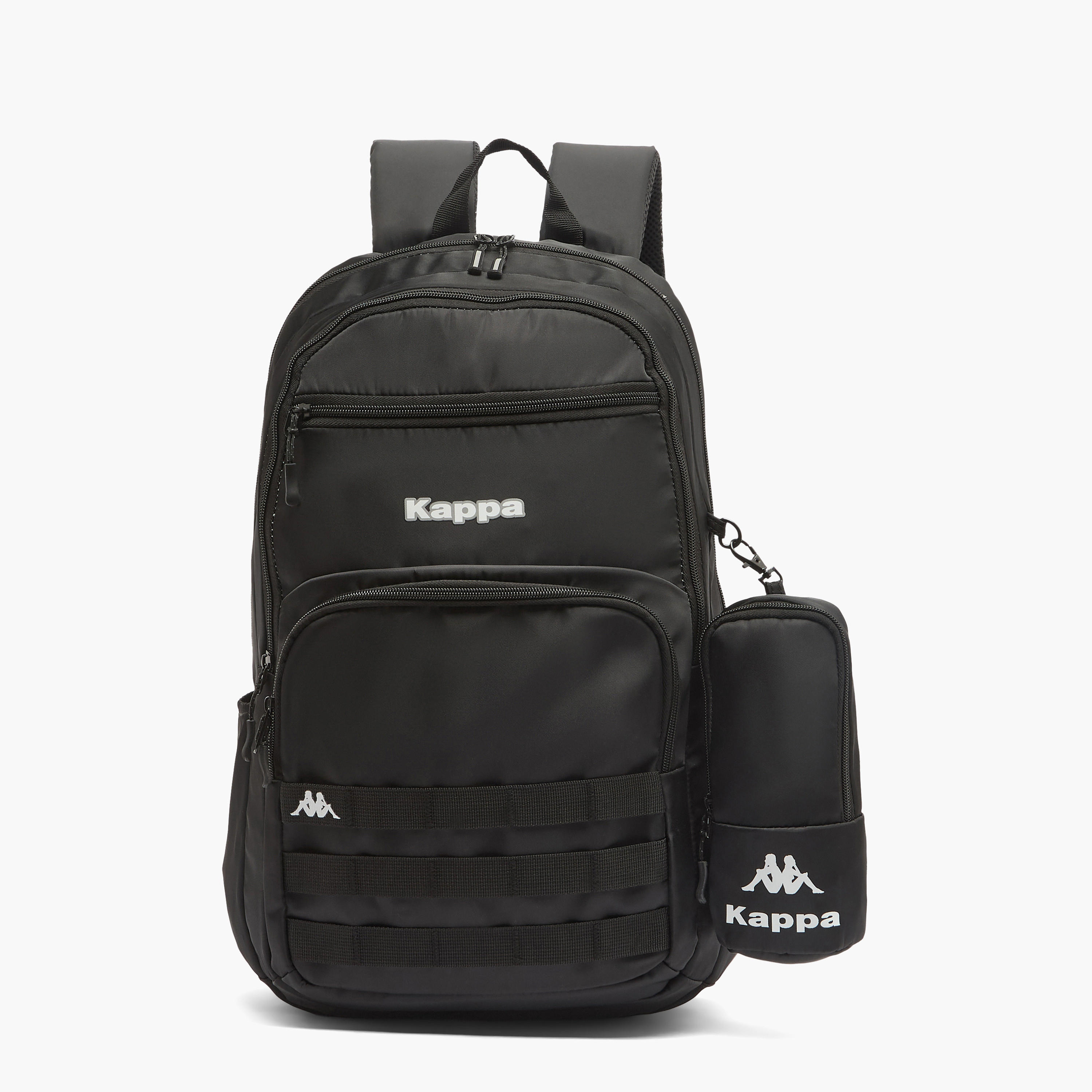 Kappa Logo Print 2-Piece School Backpack Set for Kids 13 Years+ with Detachable Pouch - 19 inches-school-bagsandbackpacks-backpacks-image-1