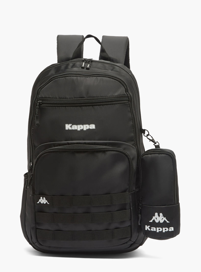 Kappa Logo Print 2-Piece School Backpack Set for Kids 13 Years+ with Detachable Pouch - 19 inches-school-bagsandbackpacks-backpacks-image-1