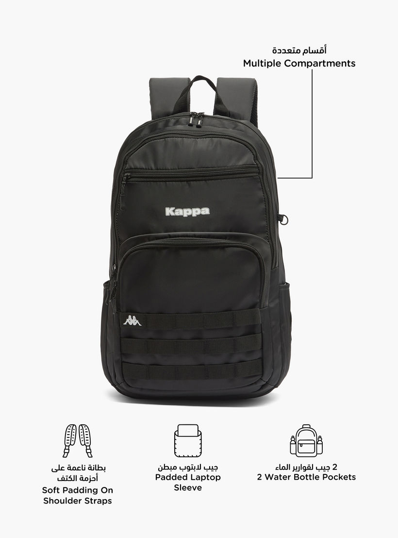 Kappa Logo Print 2-Piece School Backpack Set for Kids 13 Years+ with Detachable Pouch - 19 inches-school-bagsandbackpacks-backpacks-image-2