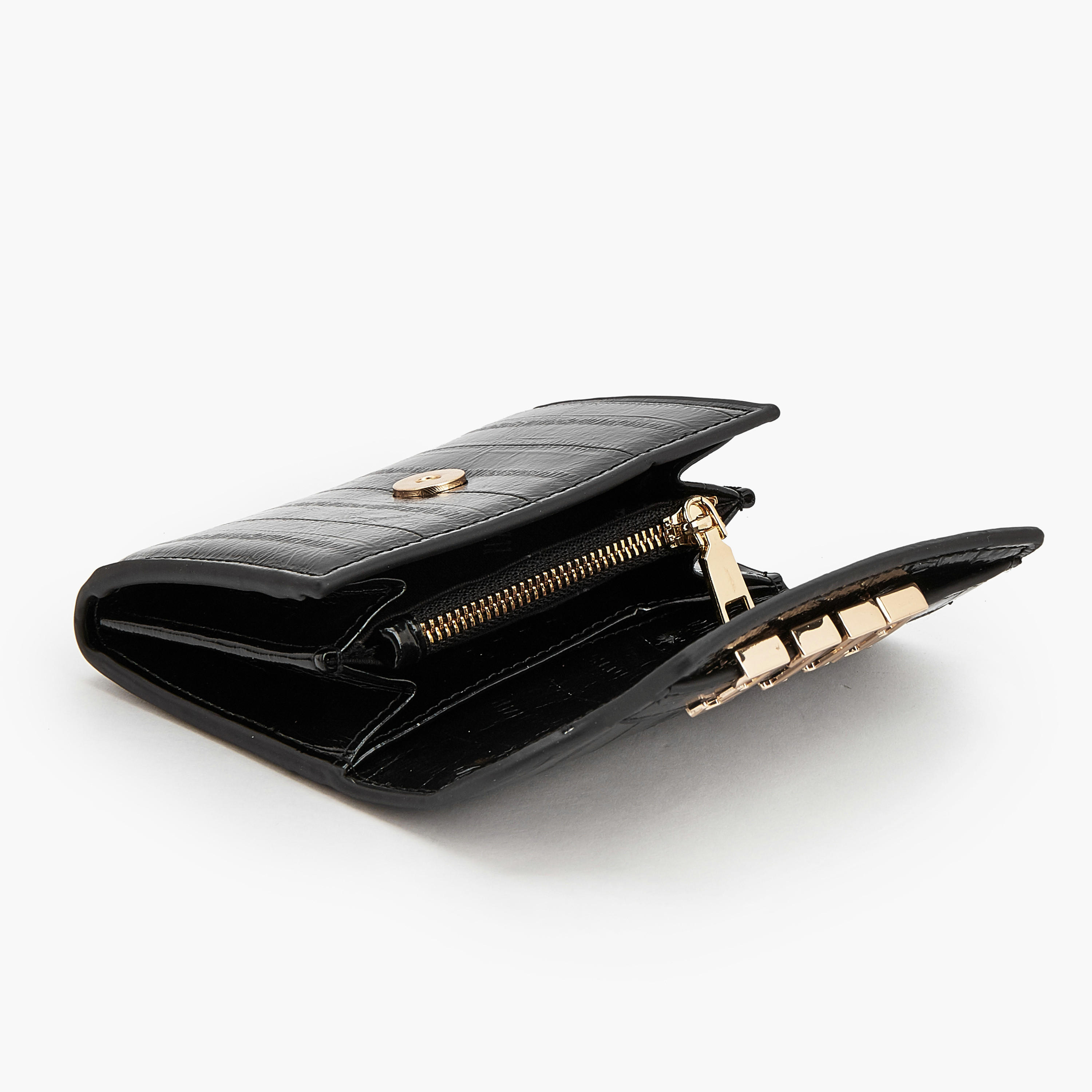 Elle Textured Wallet with Magnetic Snap Closure-women-bagsandwallets-wallets-image-6