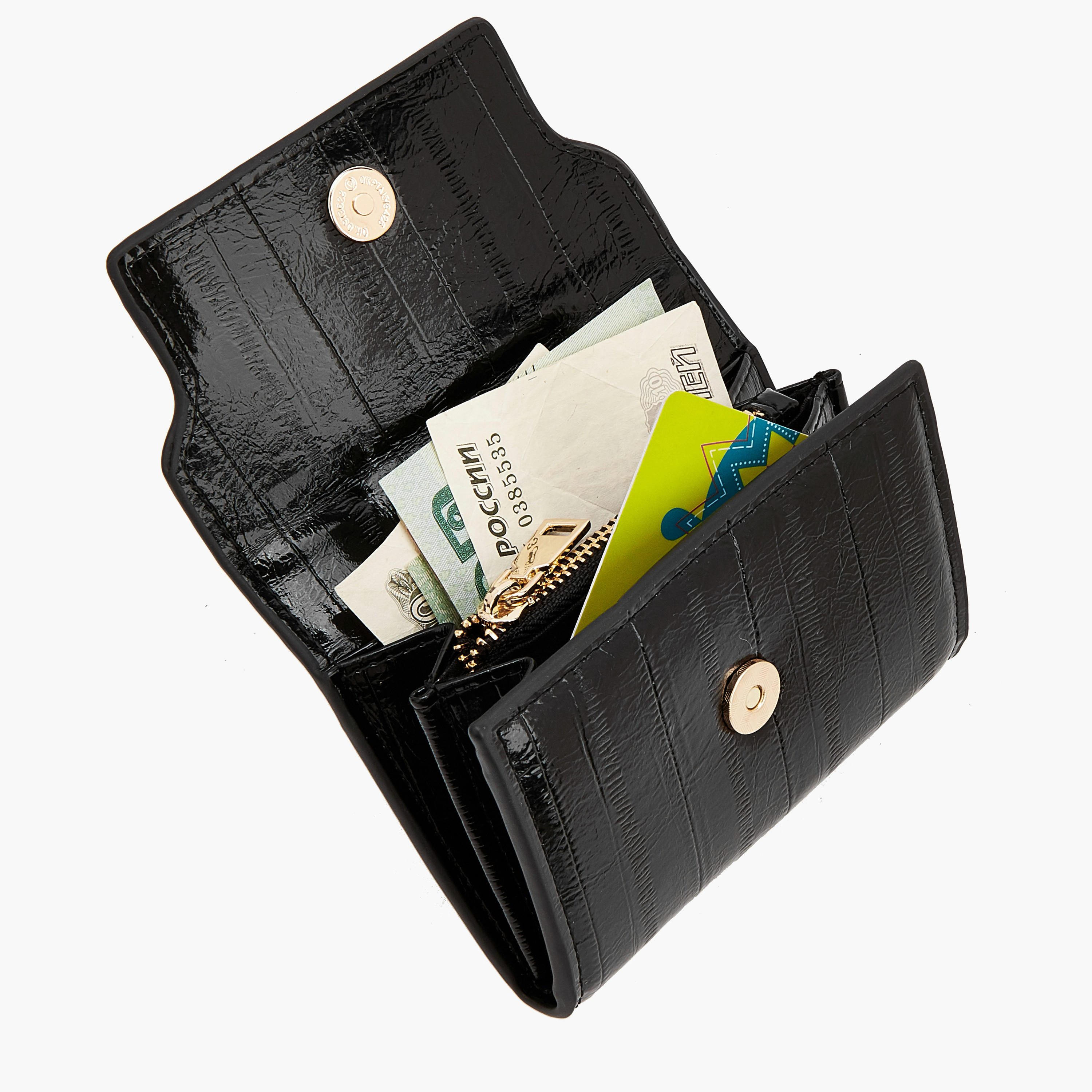 Elle Textured Wallet with Magnetic Snap Closure-women-bagsandwallets-wallets-image-7