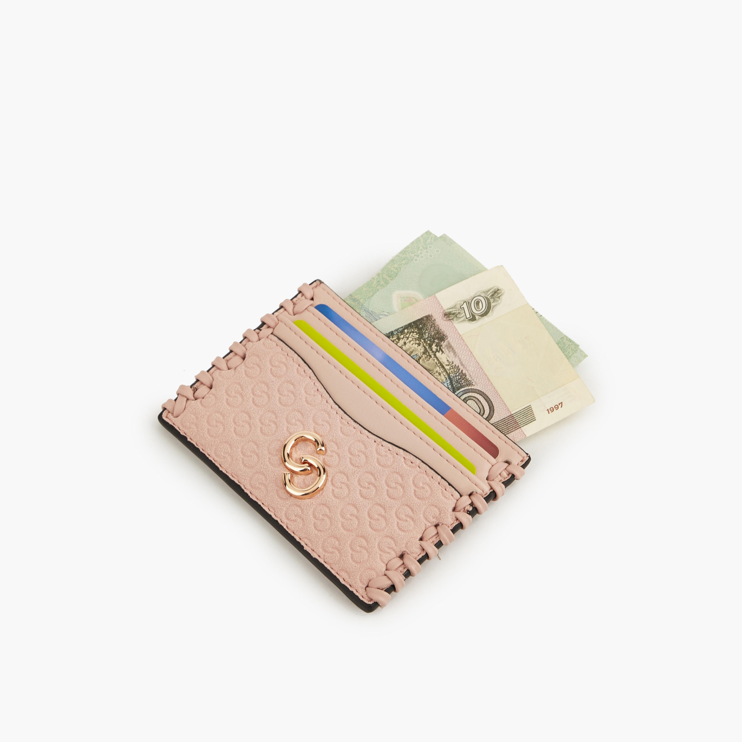 حافظة بطاقات بنقوش مونوجرام من سيليست-women-bagsandwallets-wallets-image-6