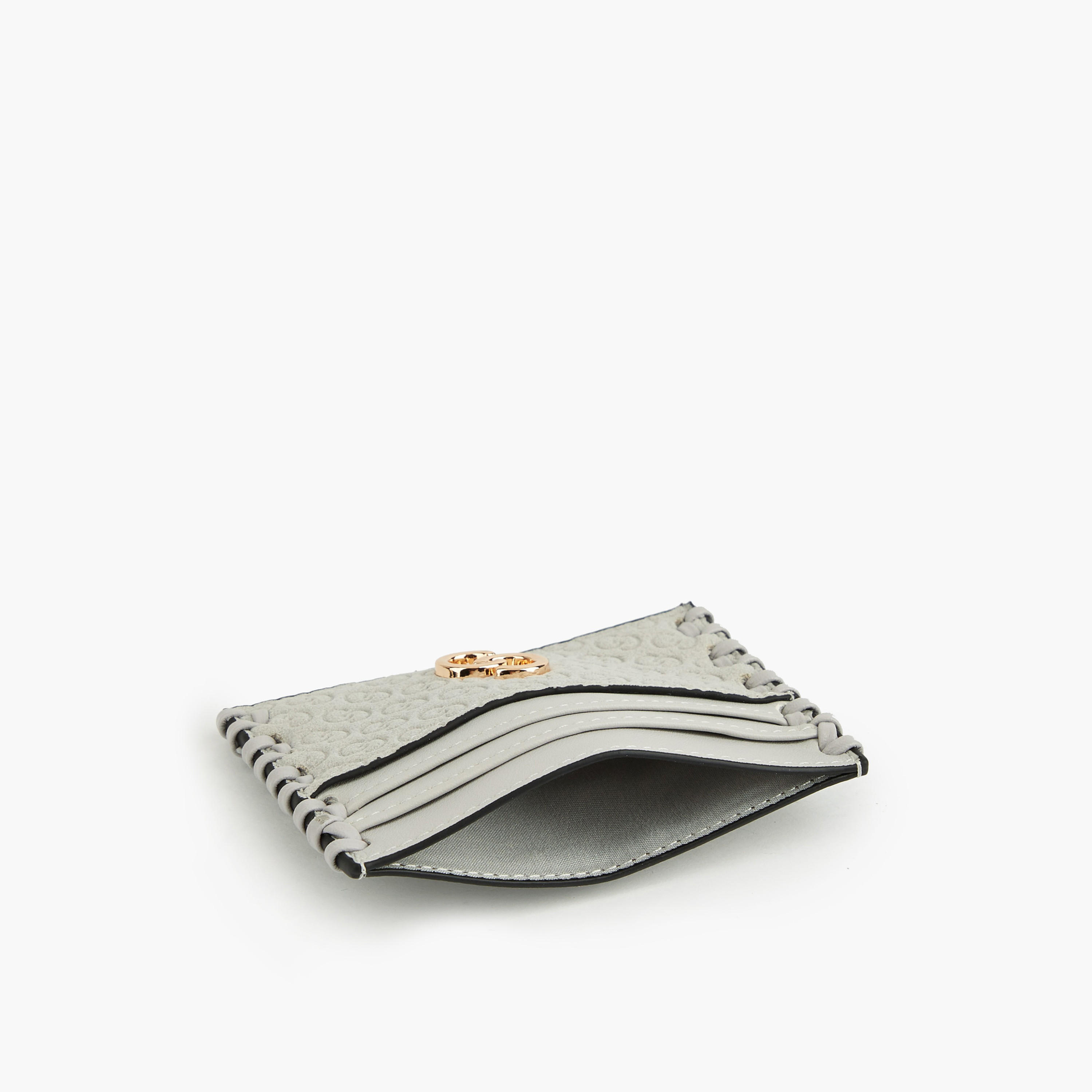حافظة بطاقات بنقوش مونوجرام من سيليست-women-bagsandwallets-wallets-image-7