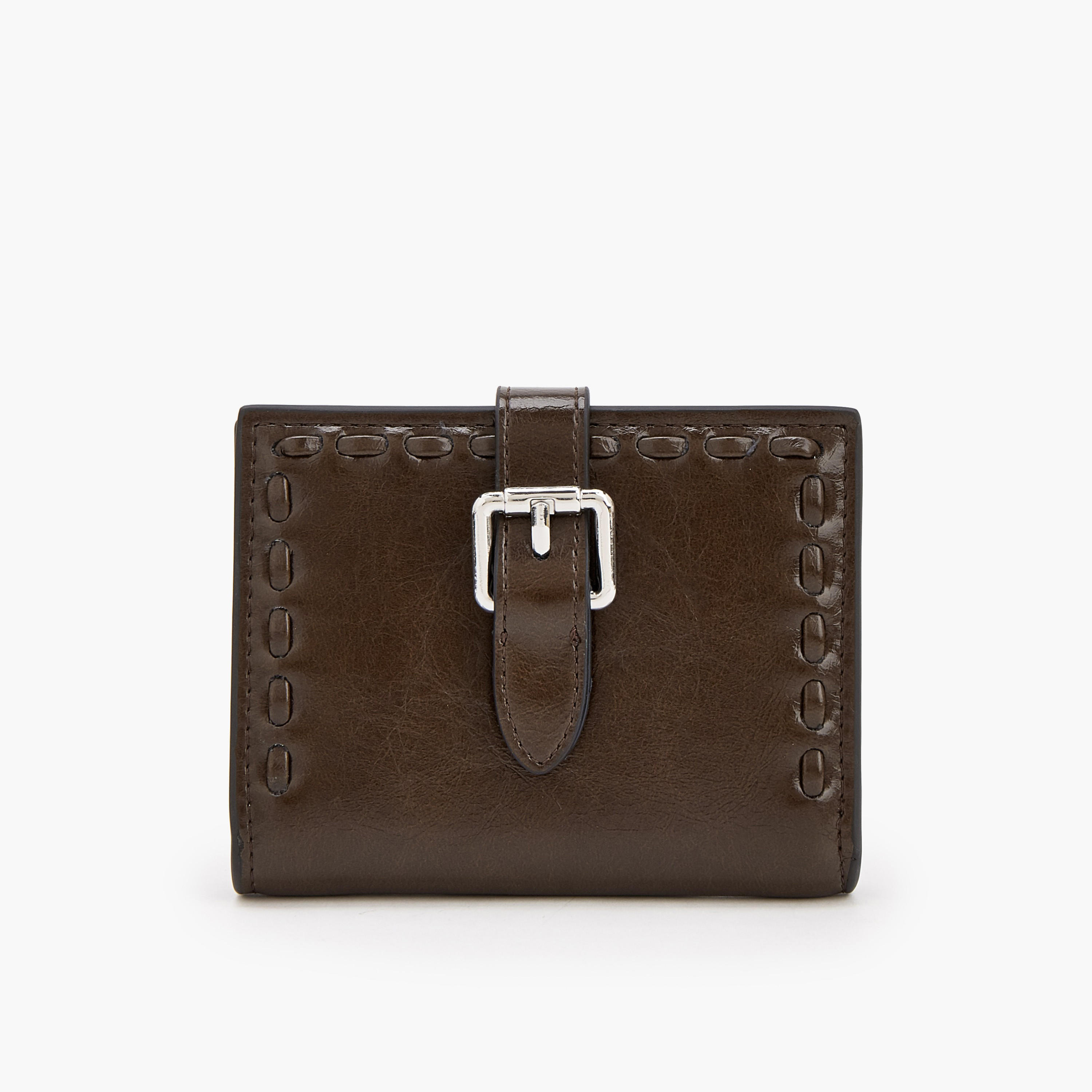 محفظة ثنائية الطي بإبزيم وتفاصيل غرز من سيليست-women-bagsandwallets-wallets-image-1