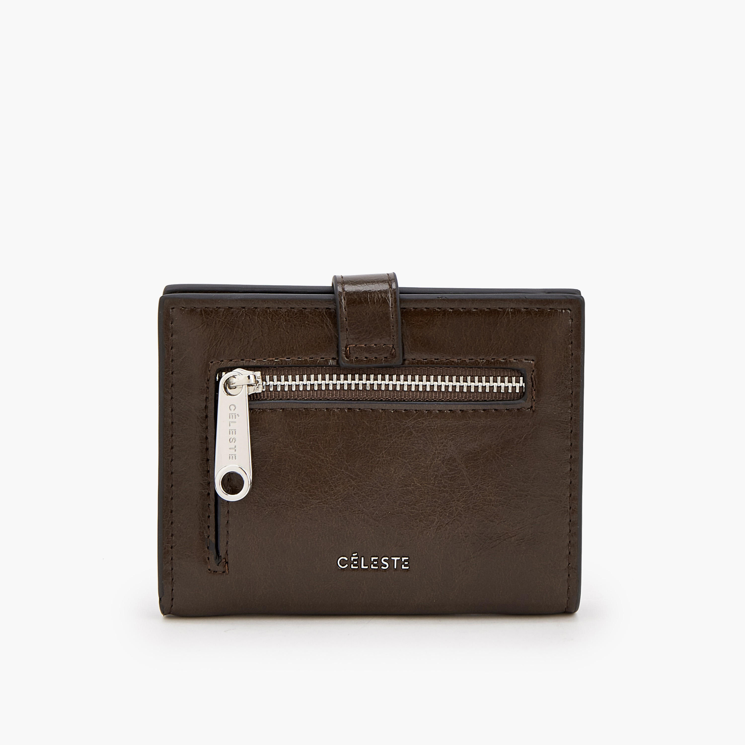 محفظة ثنائية الطي بإبزيم وتفاصيل غرز من سيليست-women-bagsandwallets-wallets-image-2