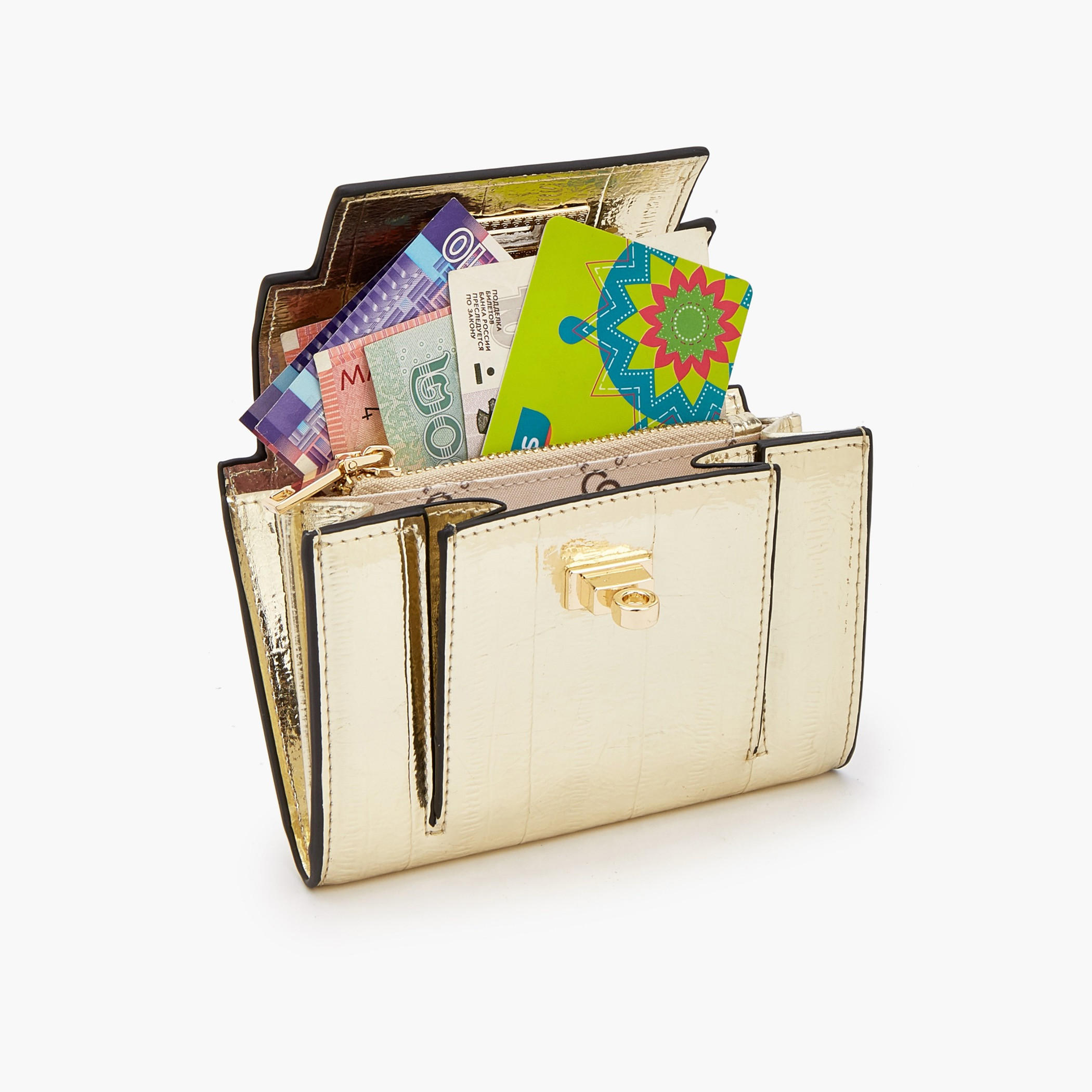 Celeste Textured Wallet with Twist Lock-women-bagsandwallets-wallets-image-7