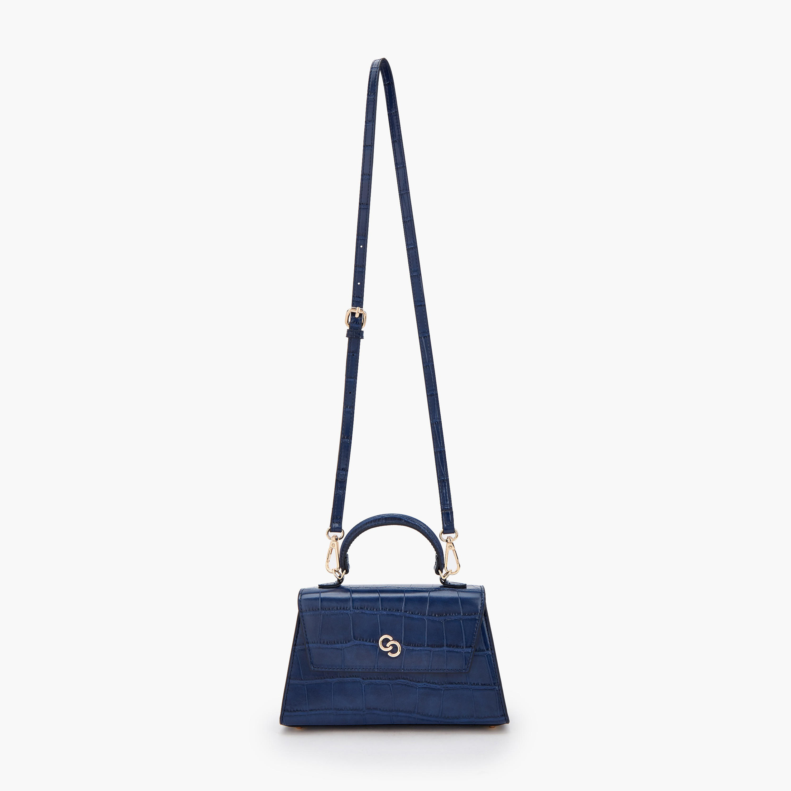 Celeste Textured Satchel Bag with Button Closure-women-bagsandwallets-handbags-image-2