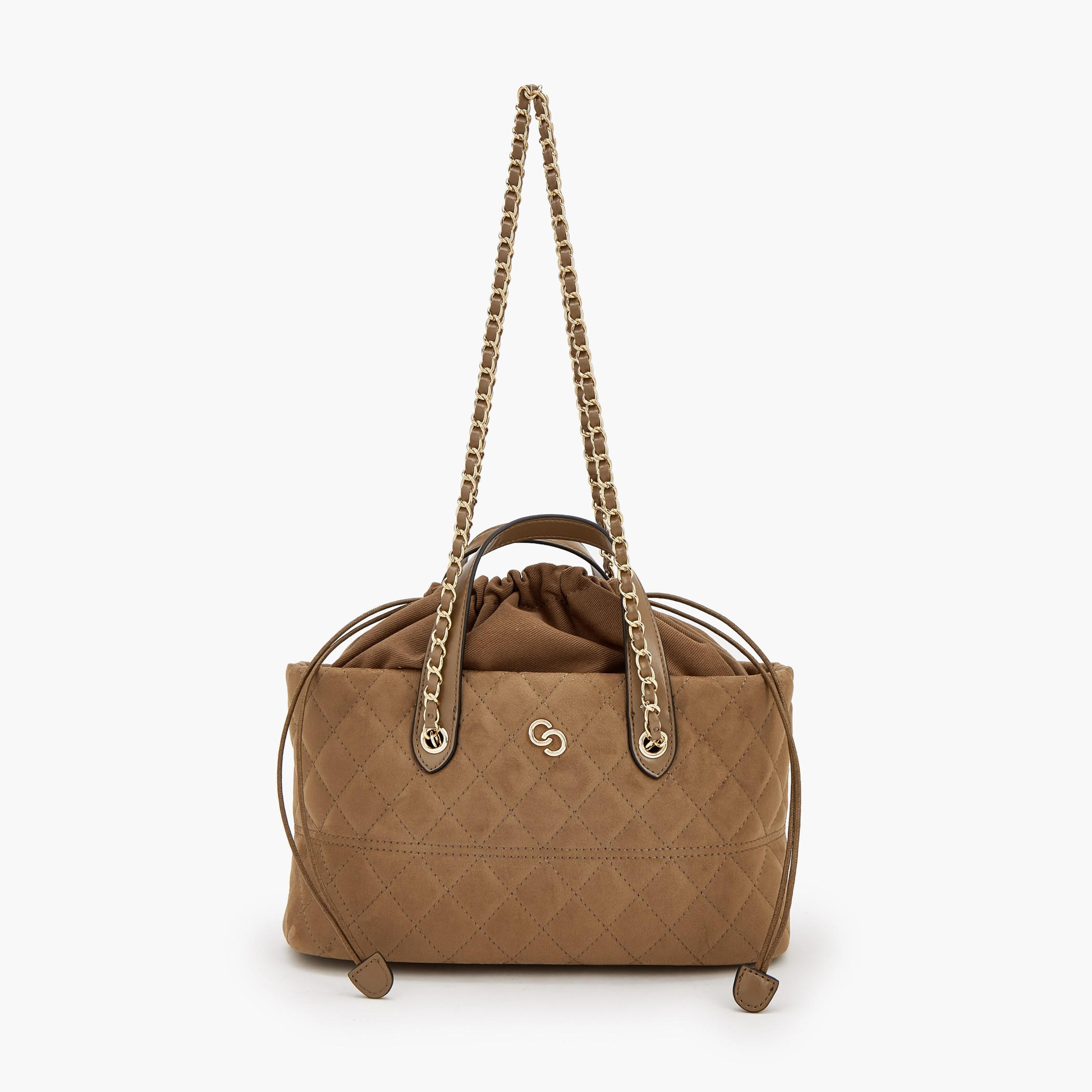Celeste Suede Tote Bag with Chain Strap-women-bagsandwallets-handbags-image-1