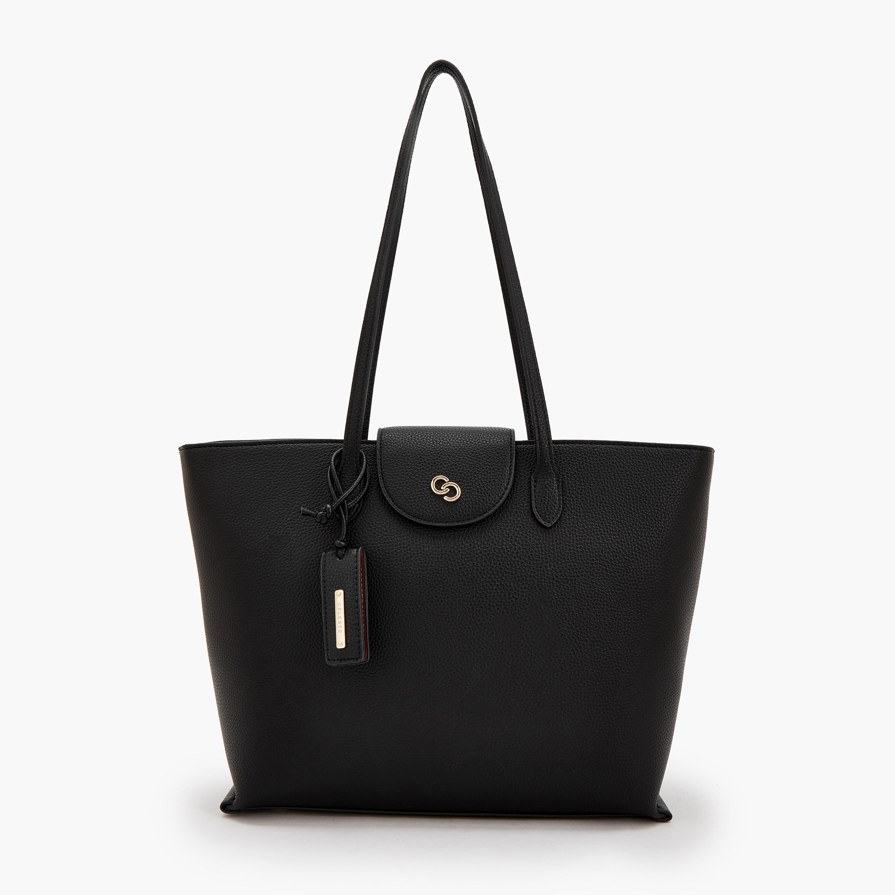 شنطة توت بارزة الملمس بسحاب إغلاق من سيليست-women-bagsandwallets-handbags-image-1