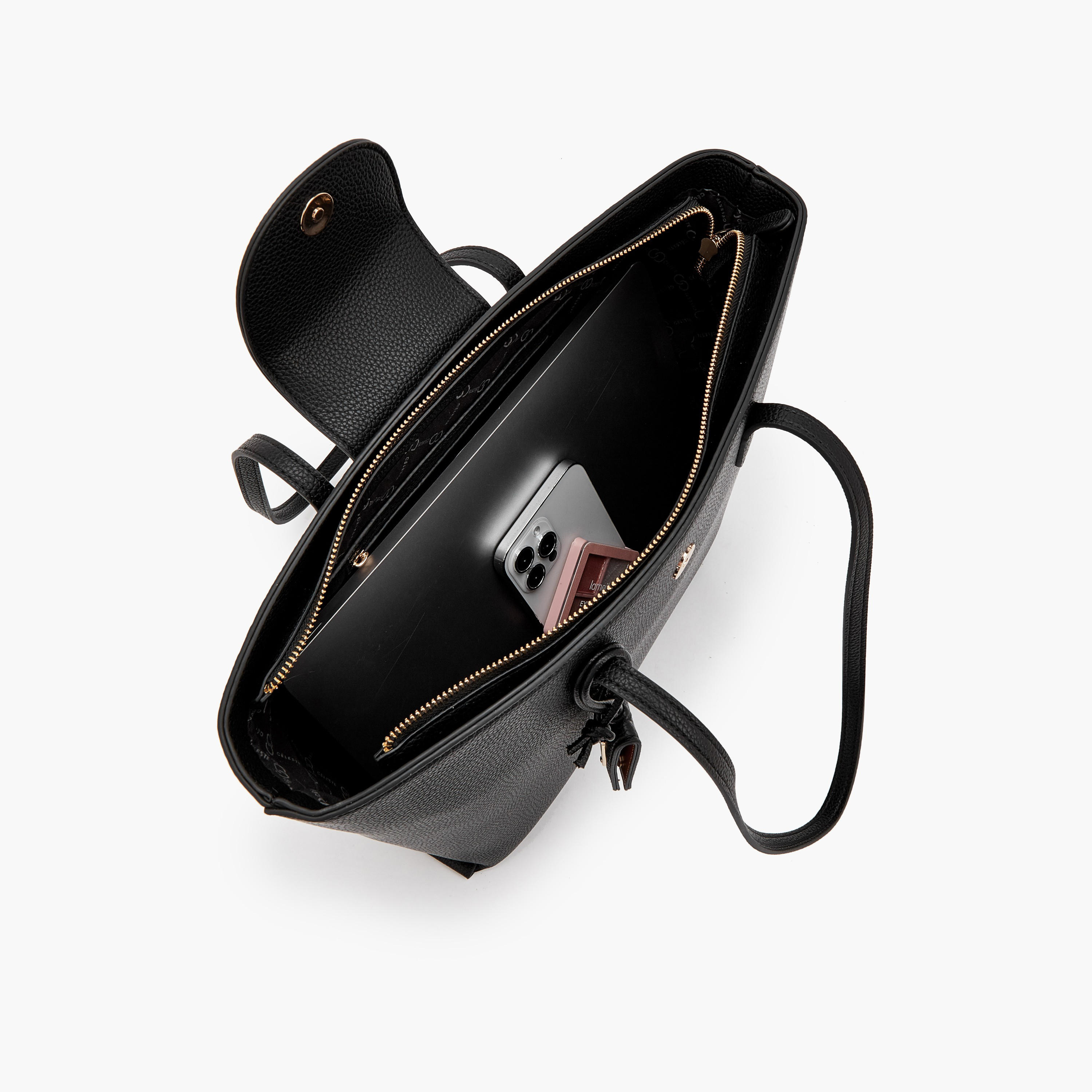 شنطة توت بارزة الملمس بسحاب إغلاق من سيليست-women-bagsandwallets-handbags-image-7