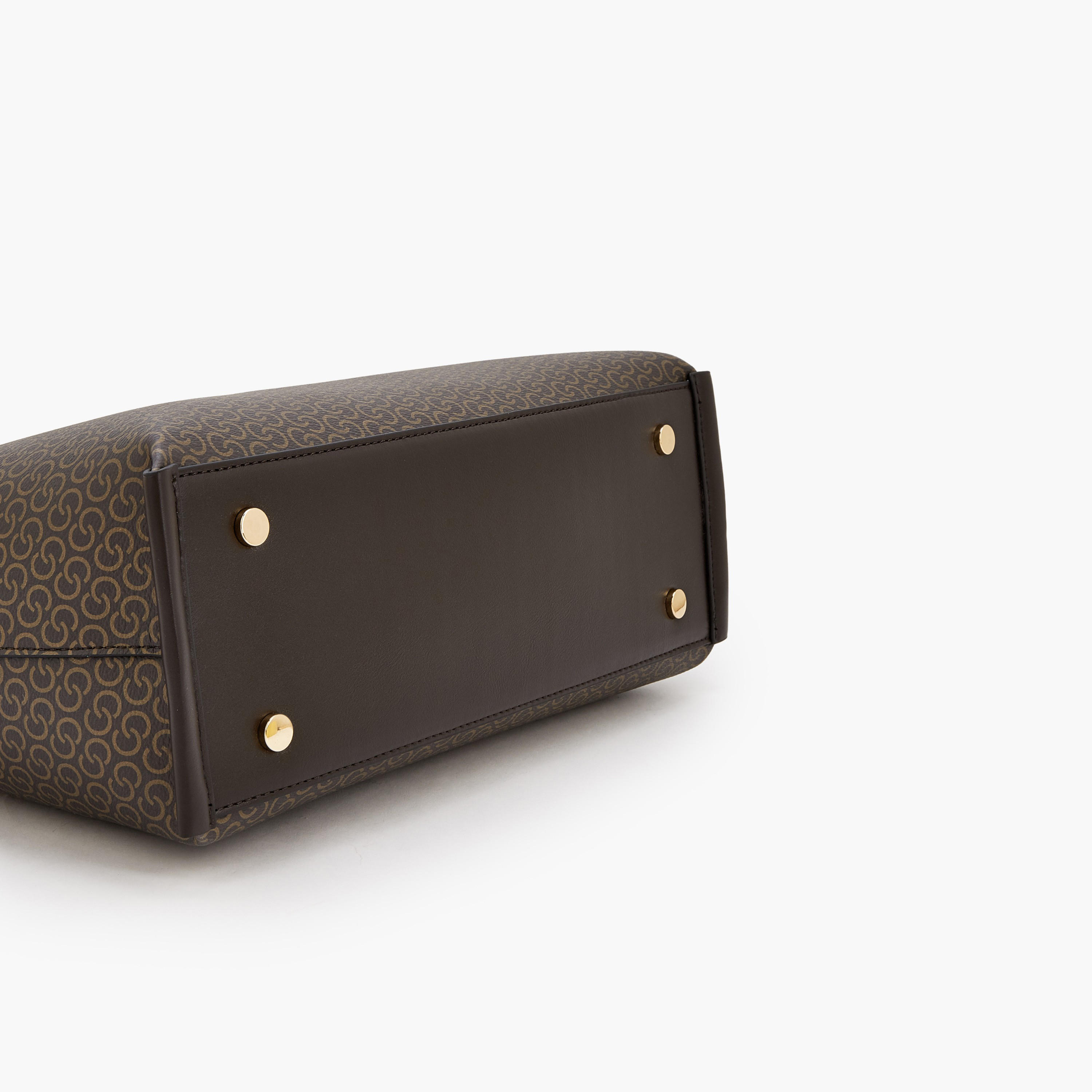 حقيبة توت بطبعات مونوجرام وسحاب إغلاق من سيليست-women-bagsandwallets-handbags-image-6