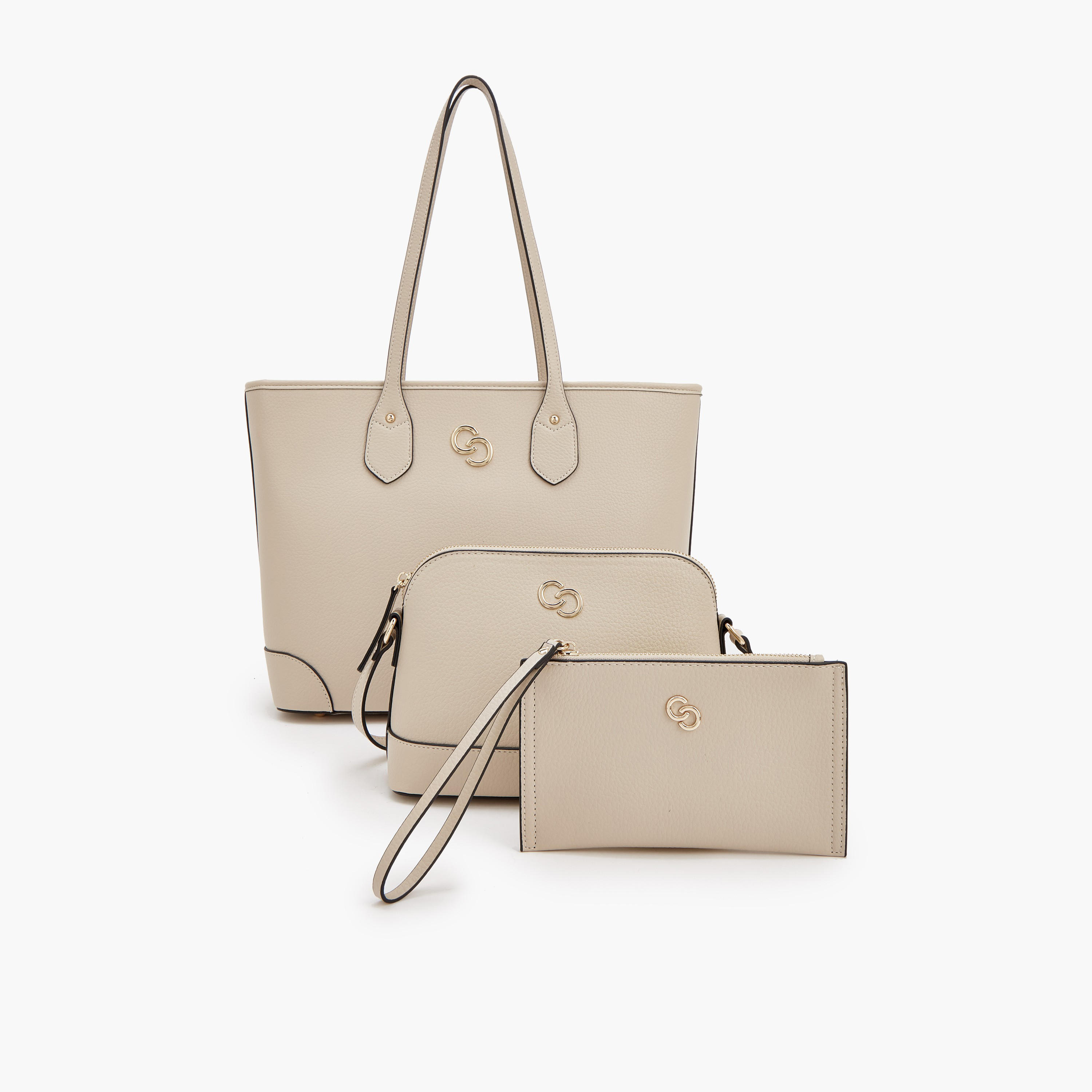 طقم شنطة توتي وشنطة كروس بودي ومحفظة سادة من سيليست-women-bagsandwallets-handbags-image-1
