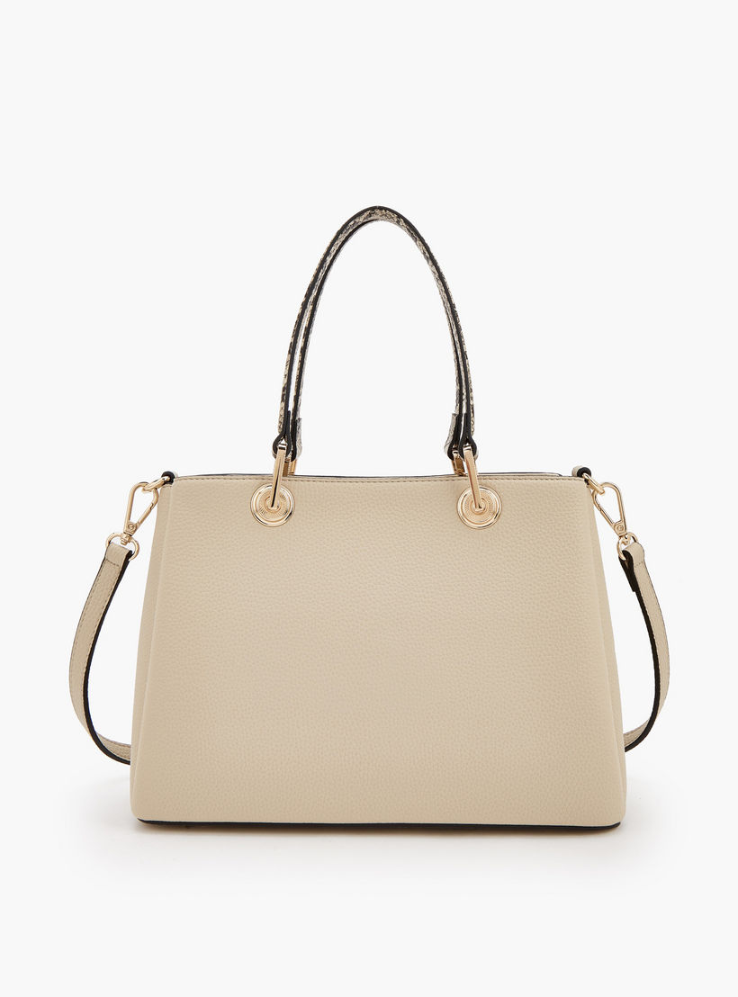 Celeste Solid Tote Bag with Detachable Strap and Zip Closure-women-bagsandwallets-handbags-image-5