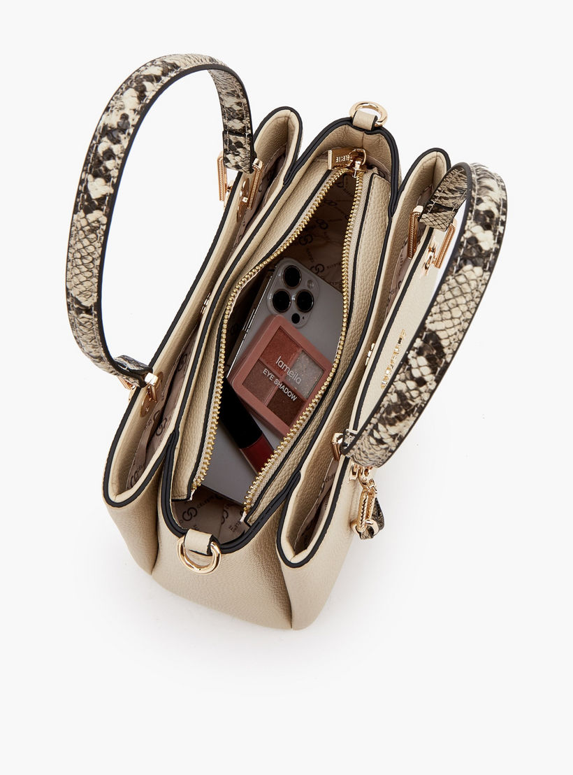 Celeste Solid Tote Bag with Detachable Strap and Zip Closure-women-bagsandwallets-handbags-image-7