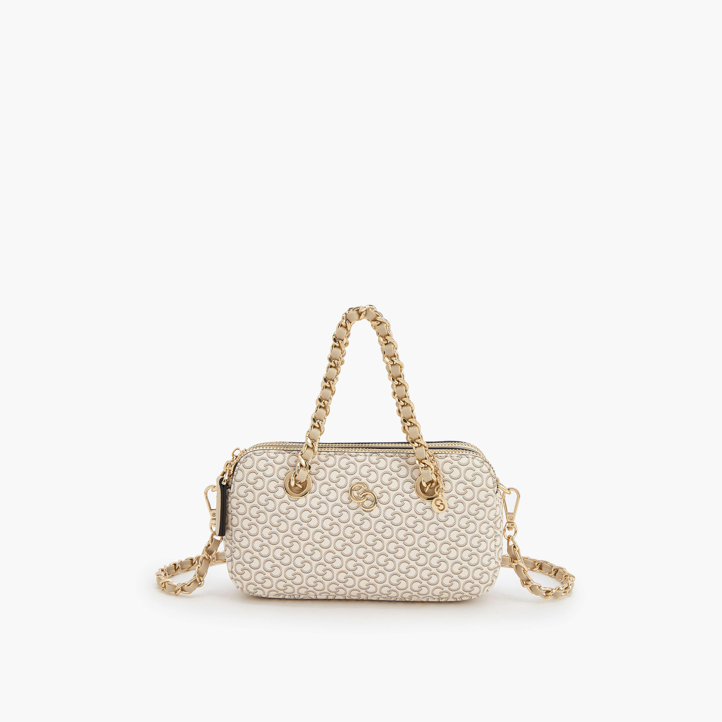 Celeste Monogram Print Crossbody Bag with Chain Strap-women-bagsandwallets-handbags-image-1