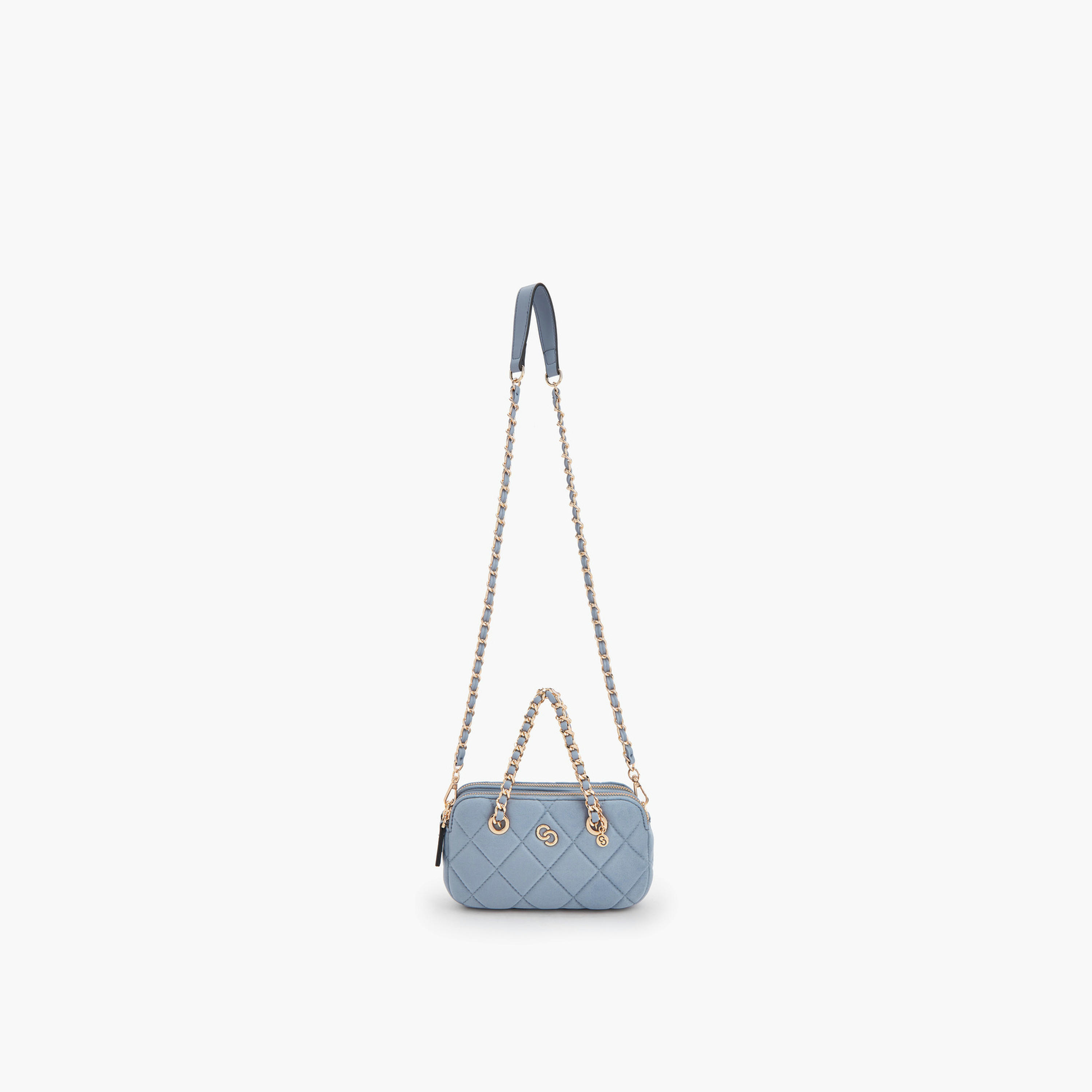 شنطة كروسبودي شمواه مبطنة بحزام سلسلة من سيليست-women-bagsandwallets-handbags-image-2